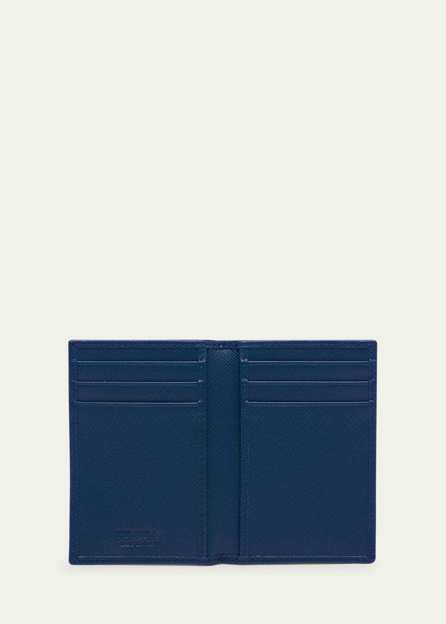 Prada Nero Saffiano Money Clip Wallet, Designer Brand