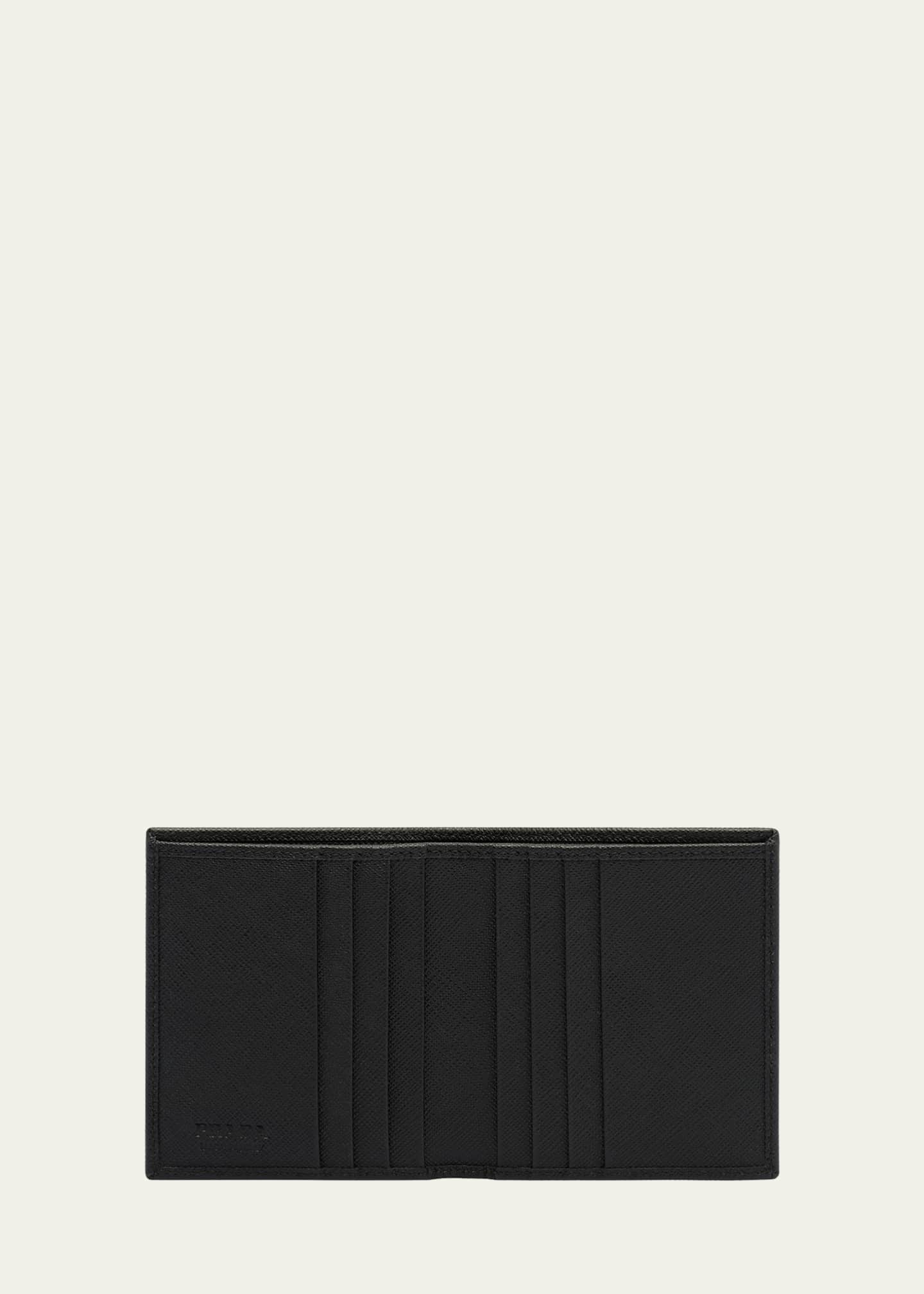 Prada Men's Saffiano Triangolo Billfold Wallet Image 2 of 4