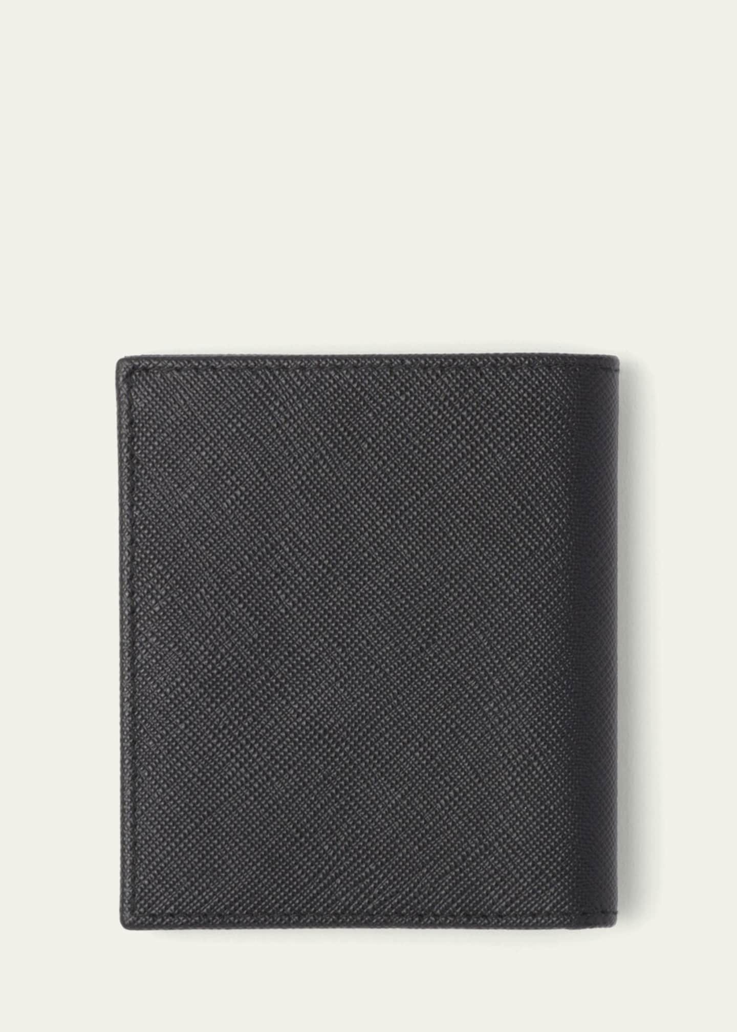 Prada Men's Saffiano Triangolo Billfold Wallet Image 3 of 4