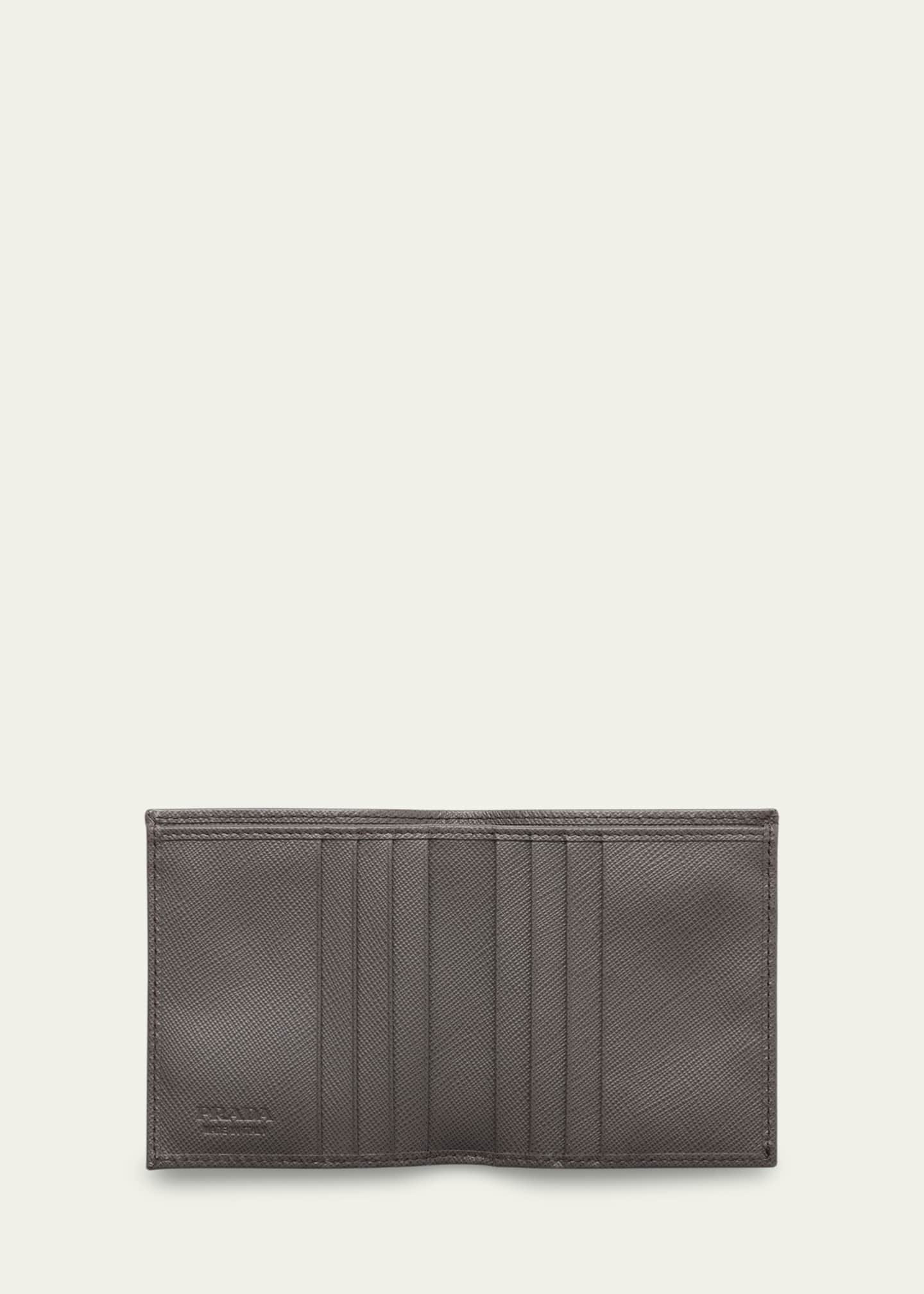 Prada Men's Saffiano Triangolo Billfold Wallet Image 4 of 4