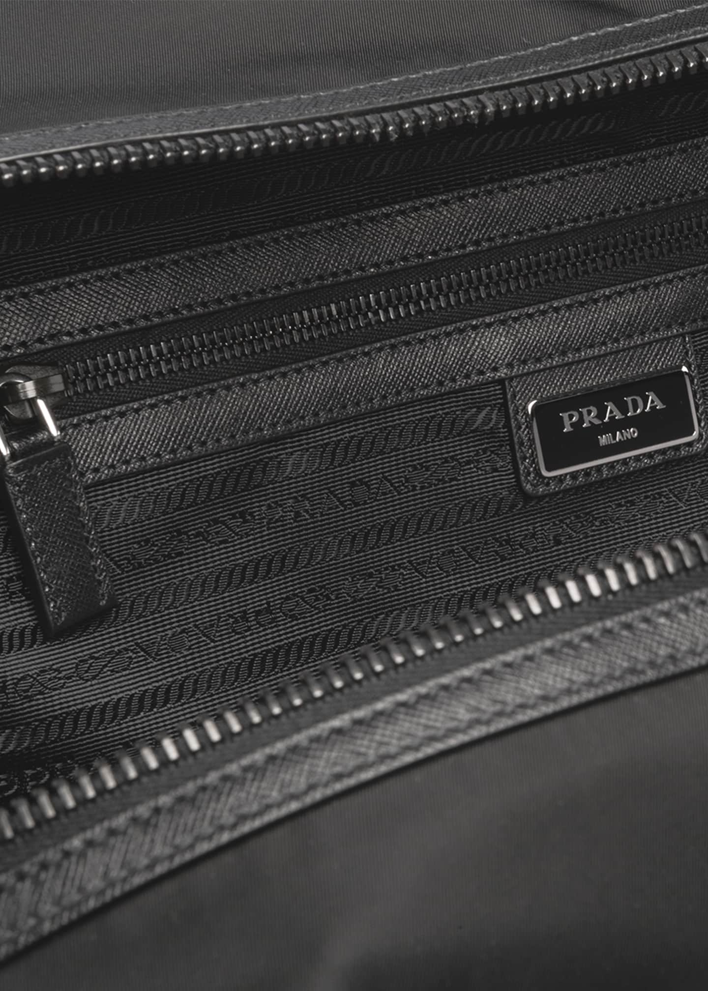 Prada Men's Nylon & Saffiano Duffel Bag Image 4 of 5