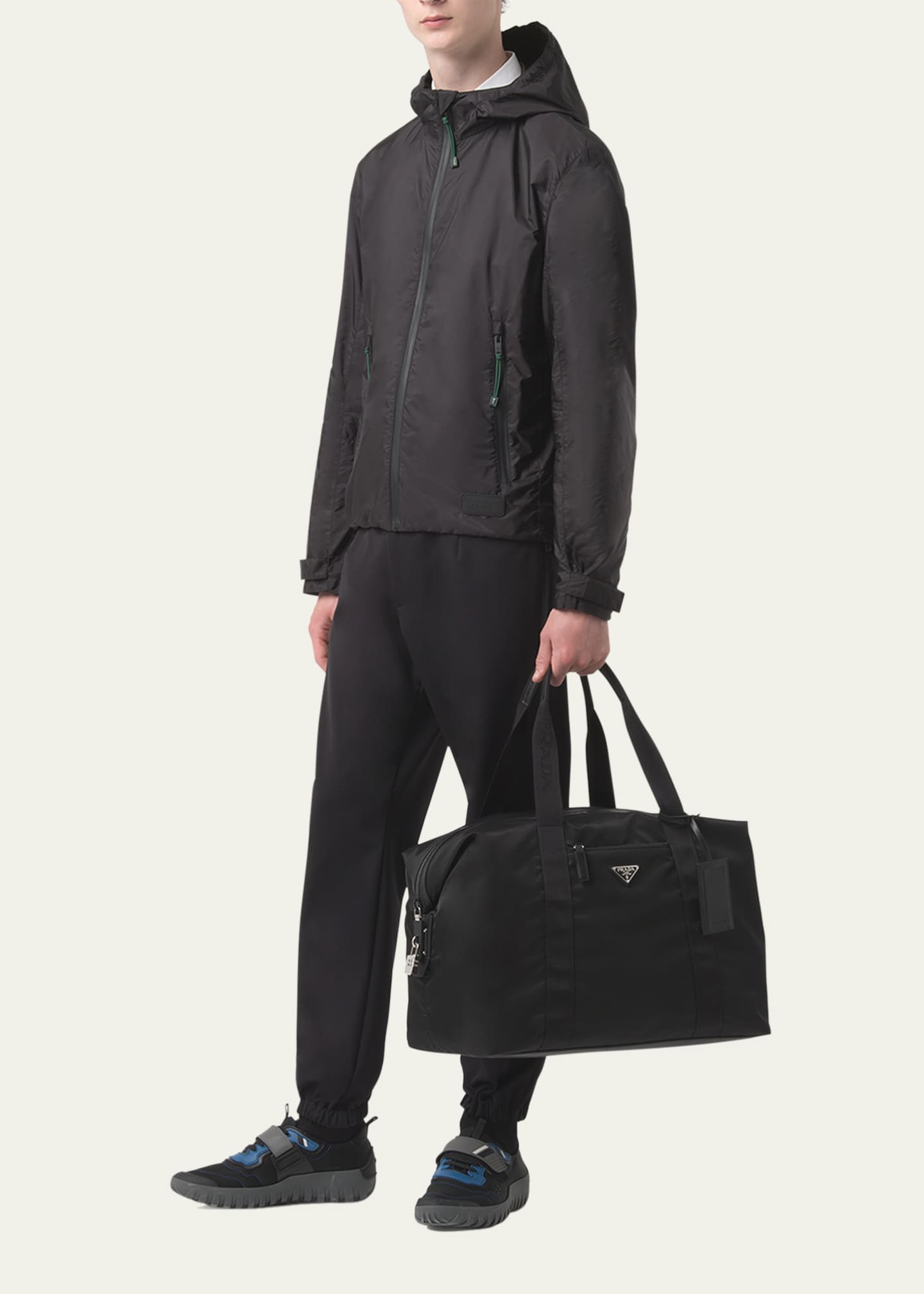 Prada Men's Nylon & Saffiano Duffel Bag Image 5 of 5