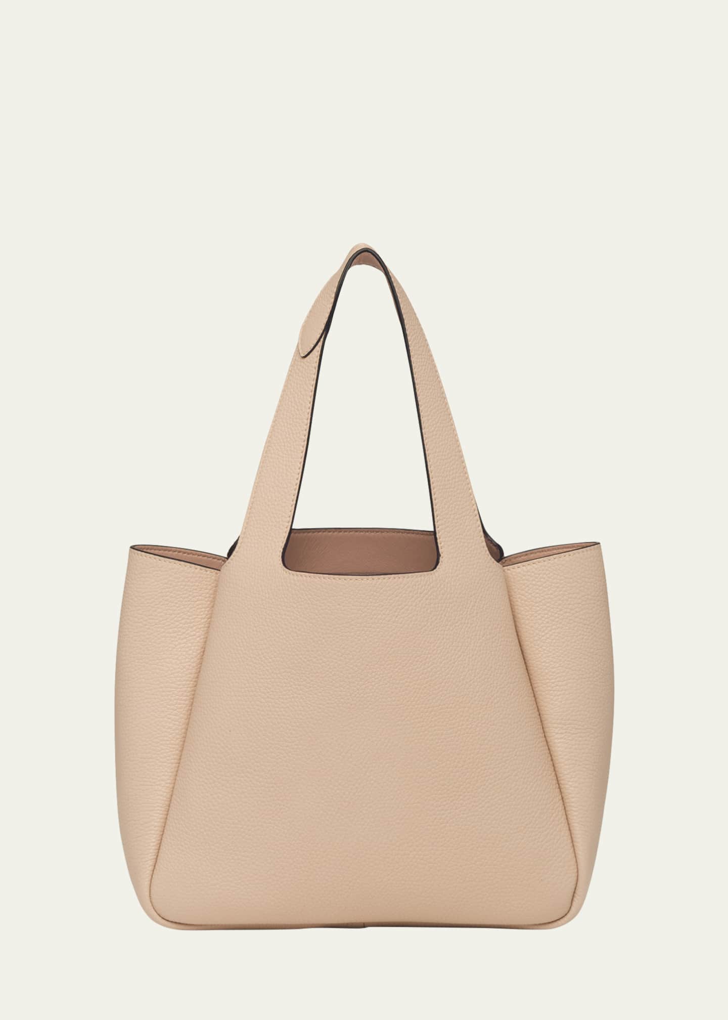 Prada Dynamique Small Soft Daino Leather Shopper Bag Image 3 of 4