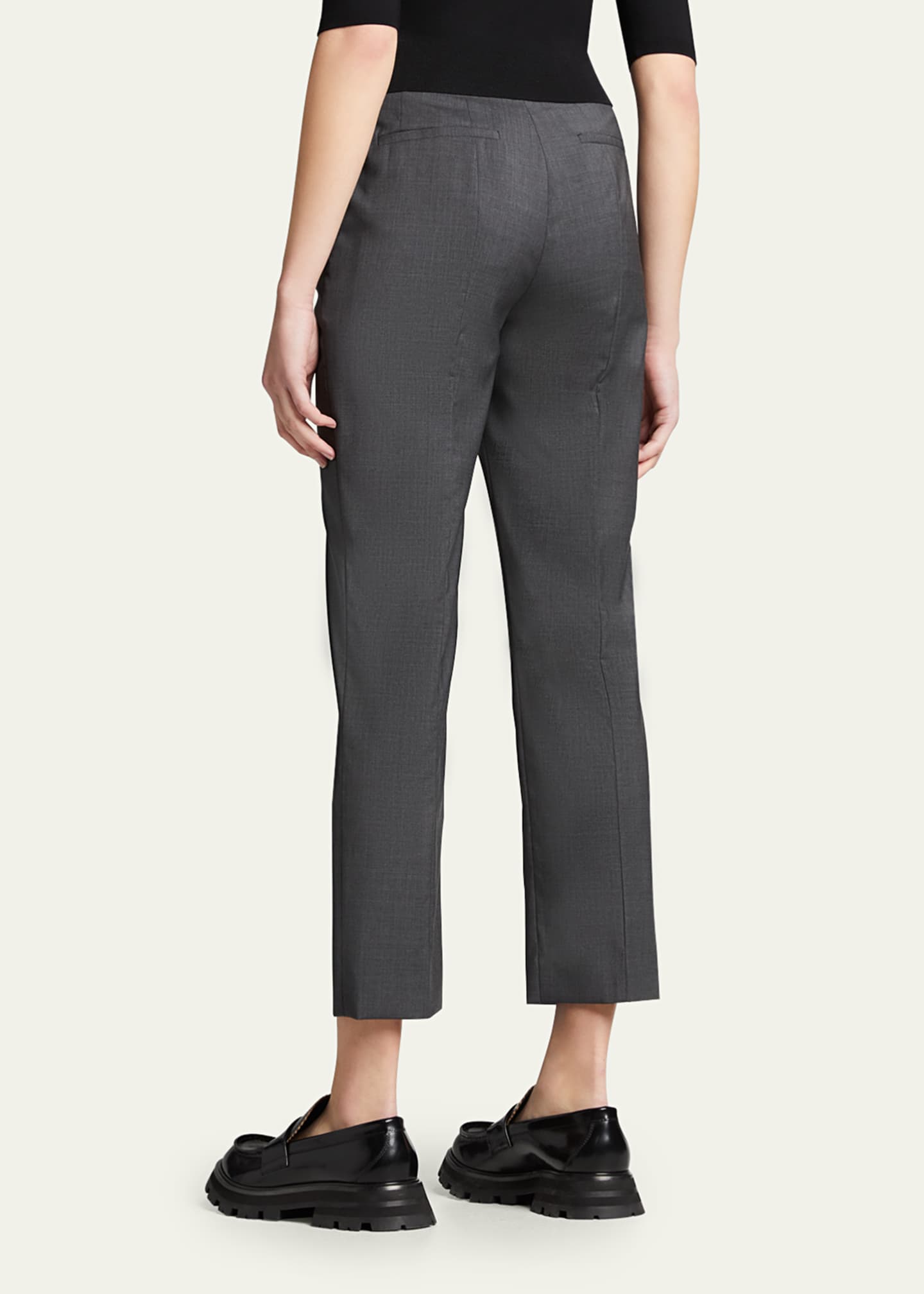 Prada Cropped Wool Trousers Image 3 of 5
