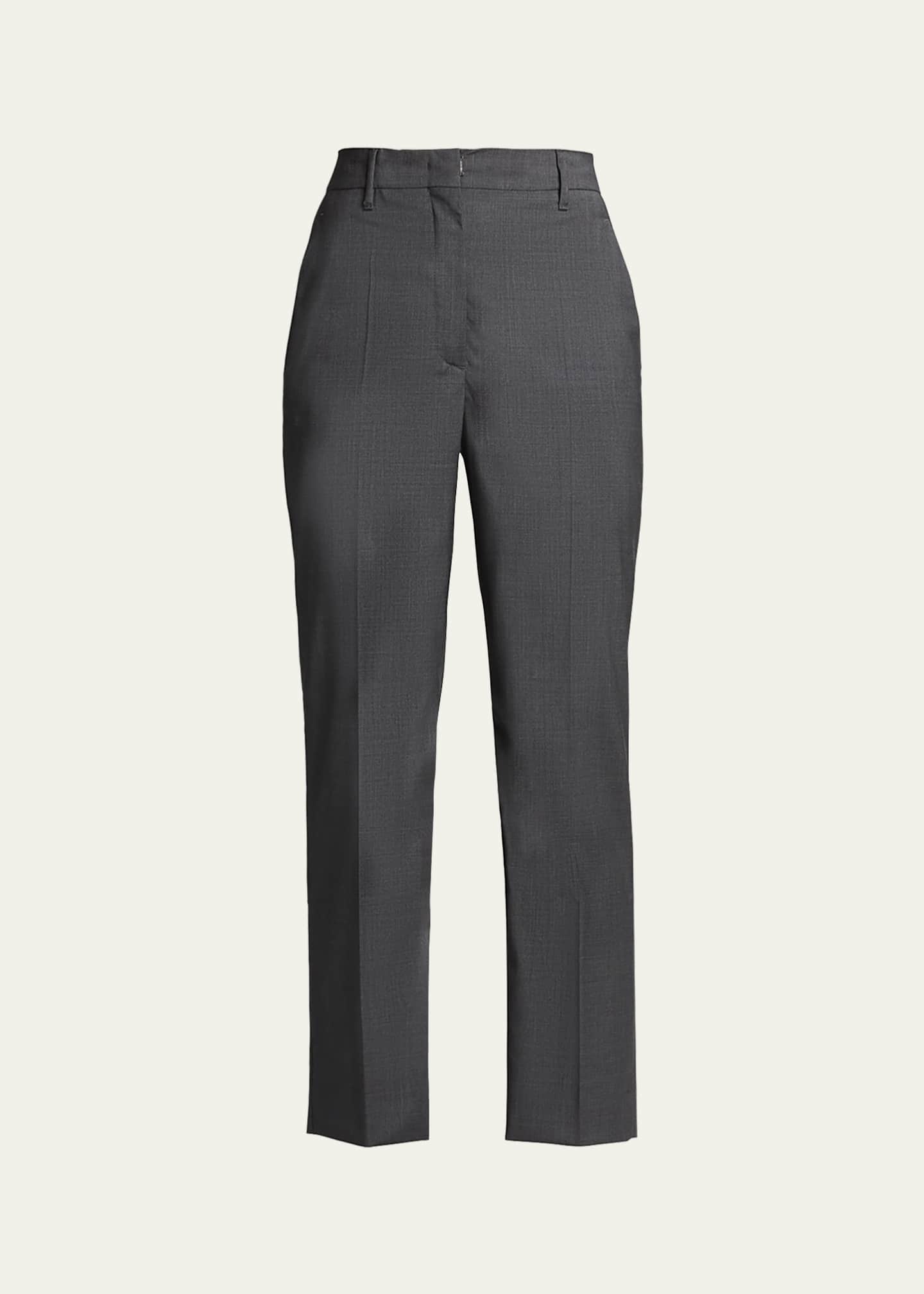 Prada Cropped Wool Trousers Image 1 of 5