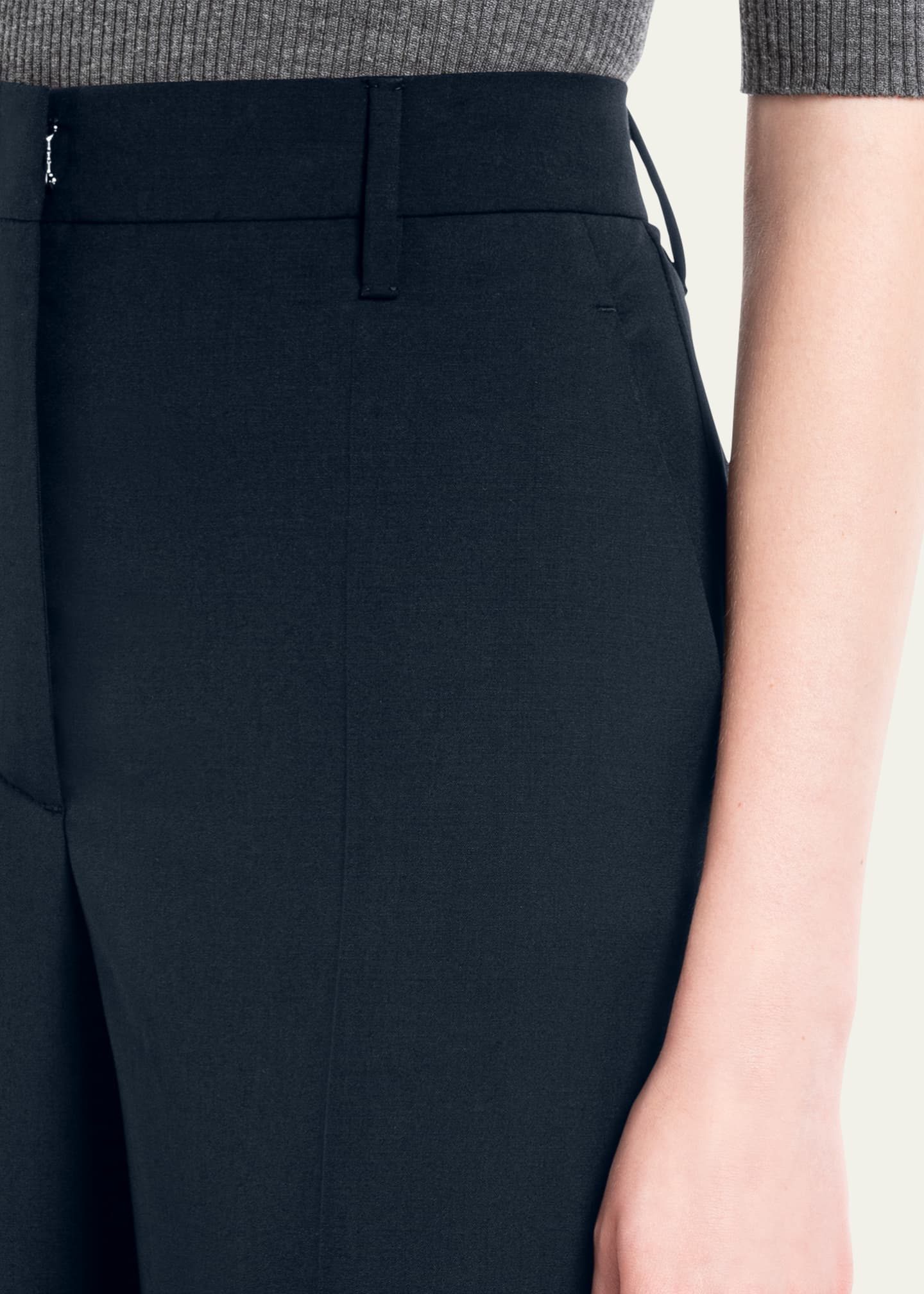 Prada Cropped Wool Trousers Image 5 of 5