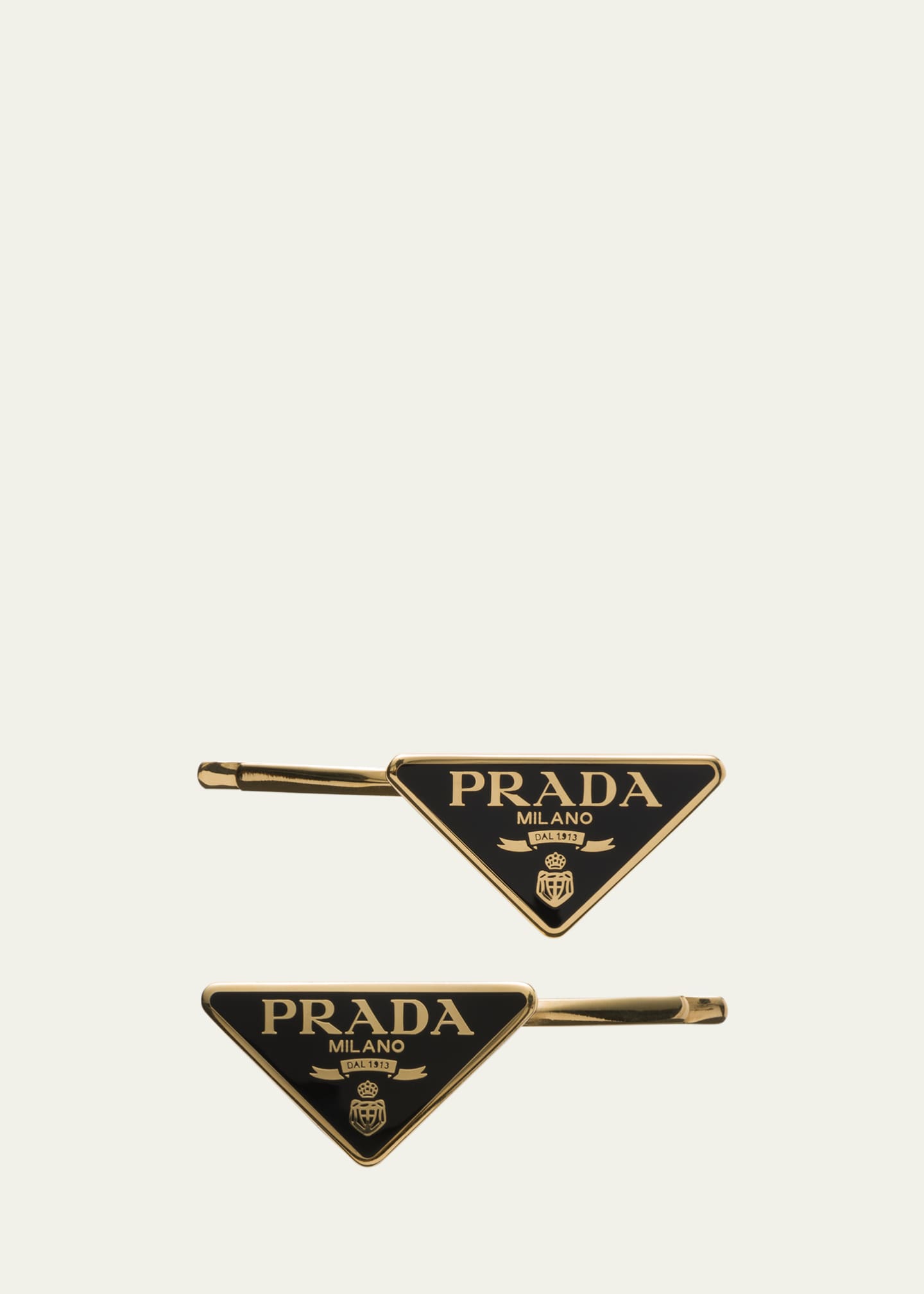 Prada Logo Hair Pins, Set of 2 - Bergdorf Goodman Prada Logo Hair Pins, Set of 2 - Bergdorf Goodman