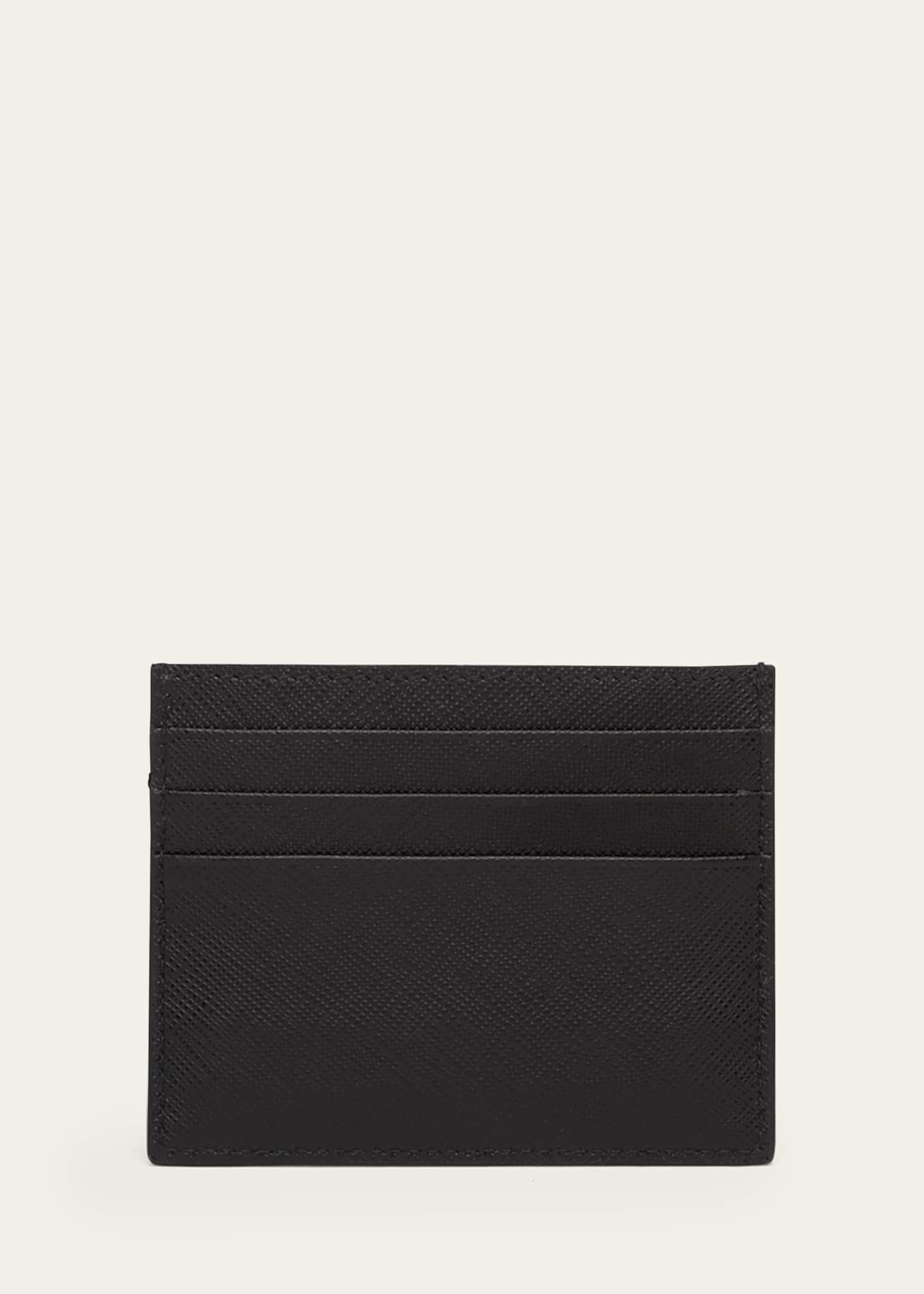 Prada Triangle Logo Leather Card Case Image 2 of 3
