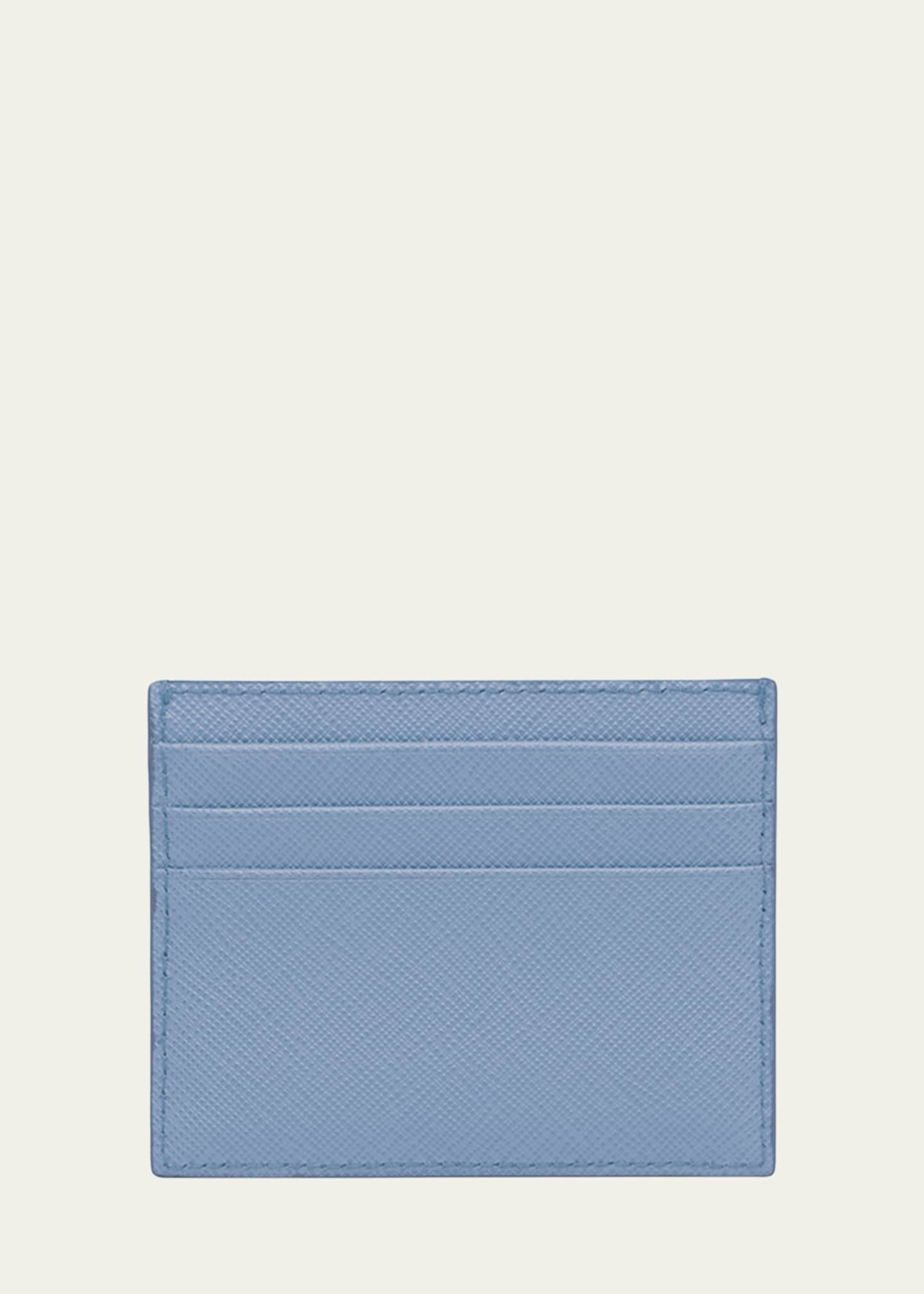 Prada Triangle Logo Leather Card Case Image 3 of 3