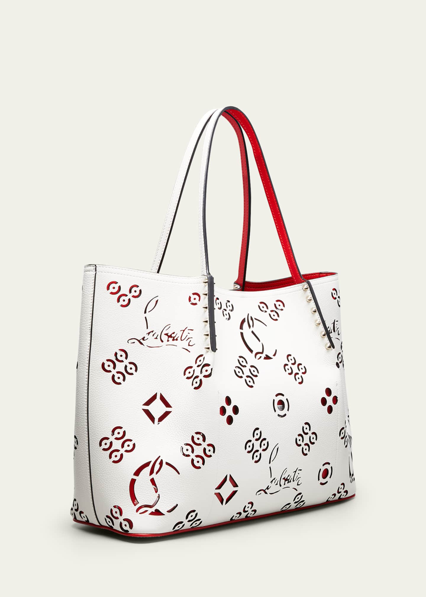 Christian Louboutin Cabarock Small Perforated Leather Tote Bag