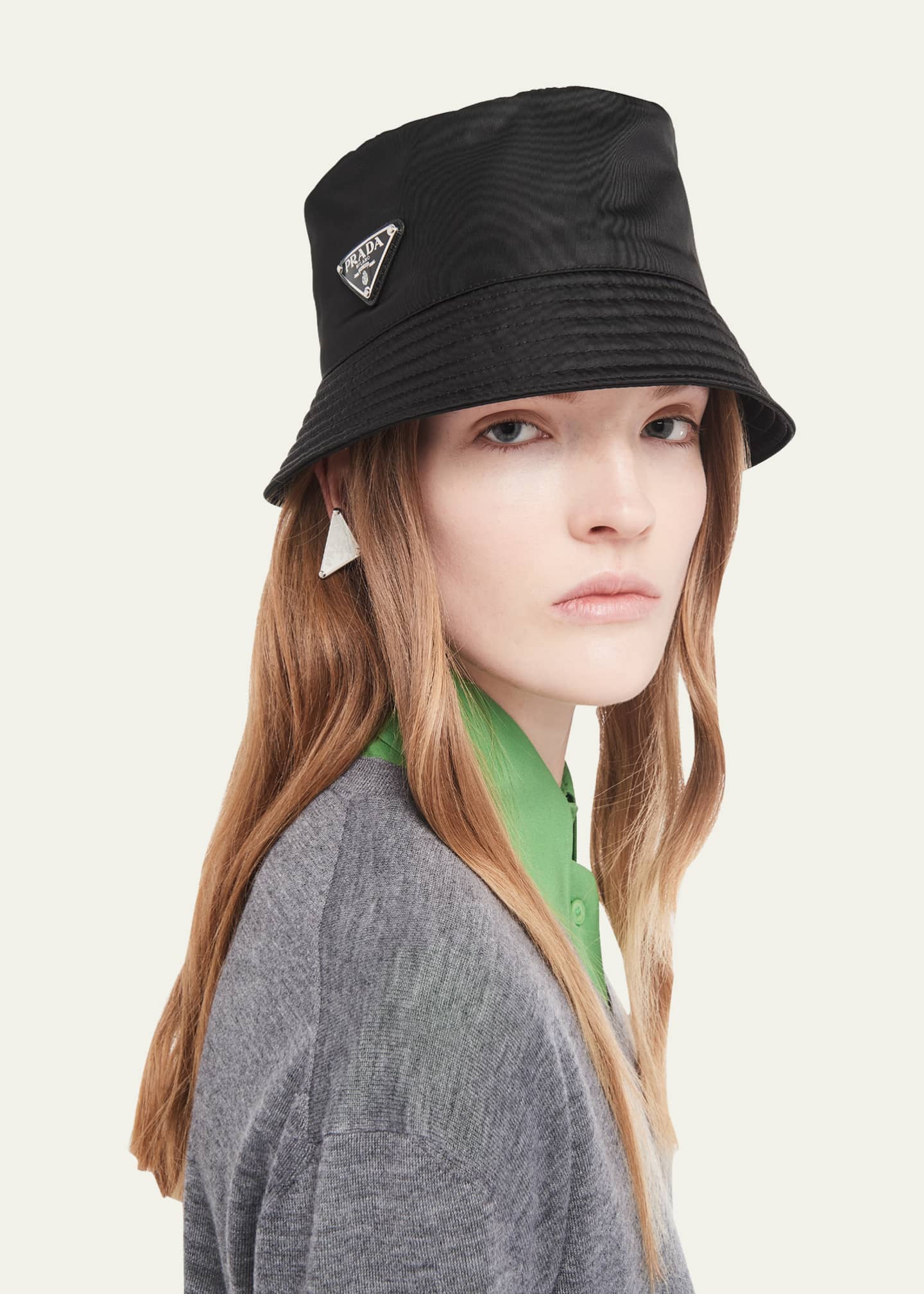 Prada Recycled Nylon Bucket Hat - Bergdorf Goodman