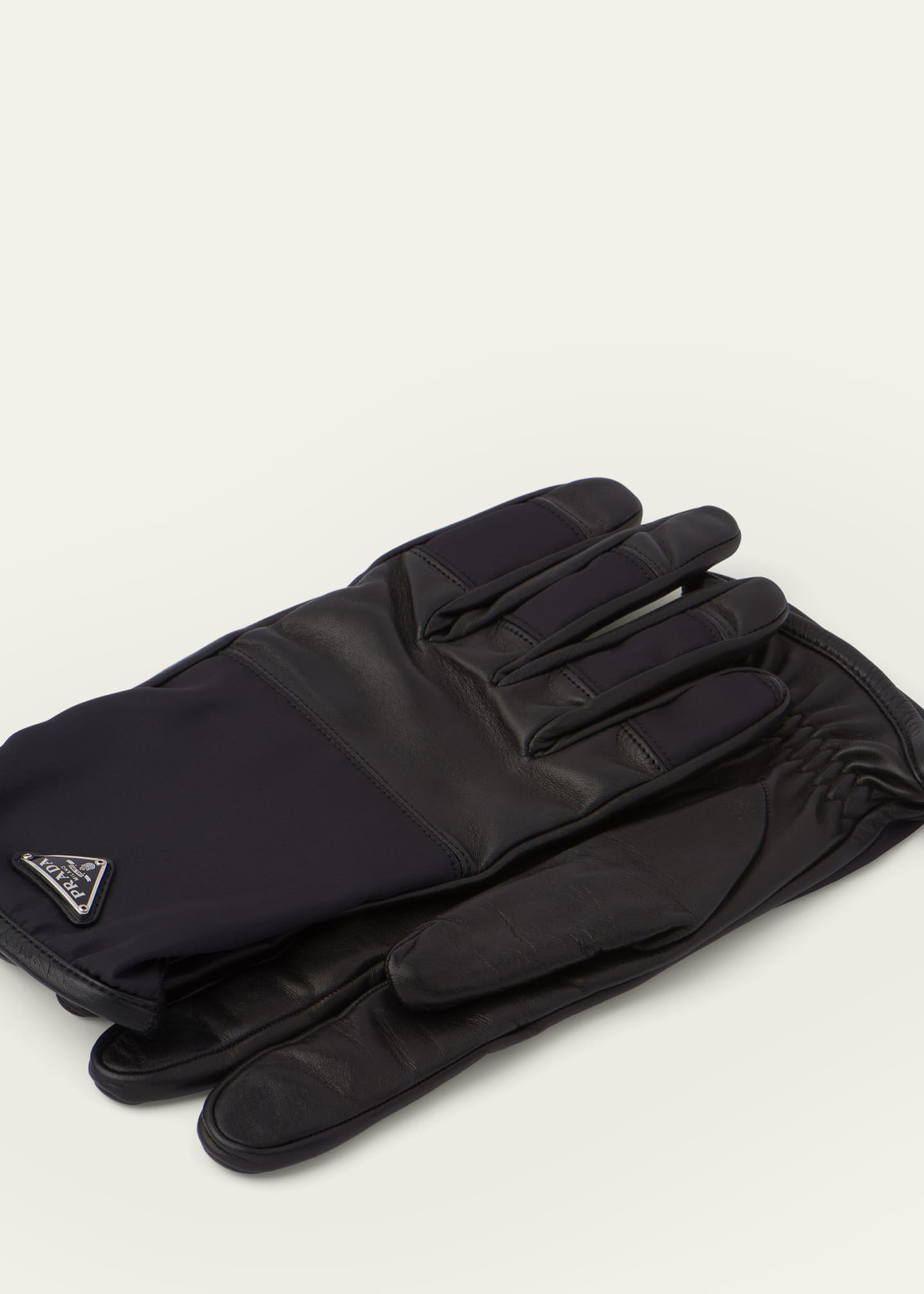 Prada Men's Nylon Napa Gloves Bergdorf Goodman