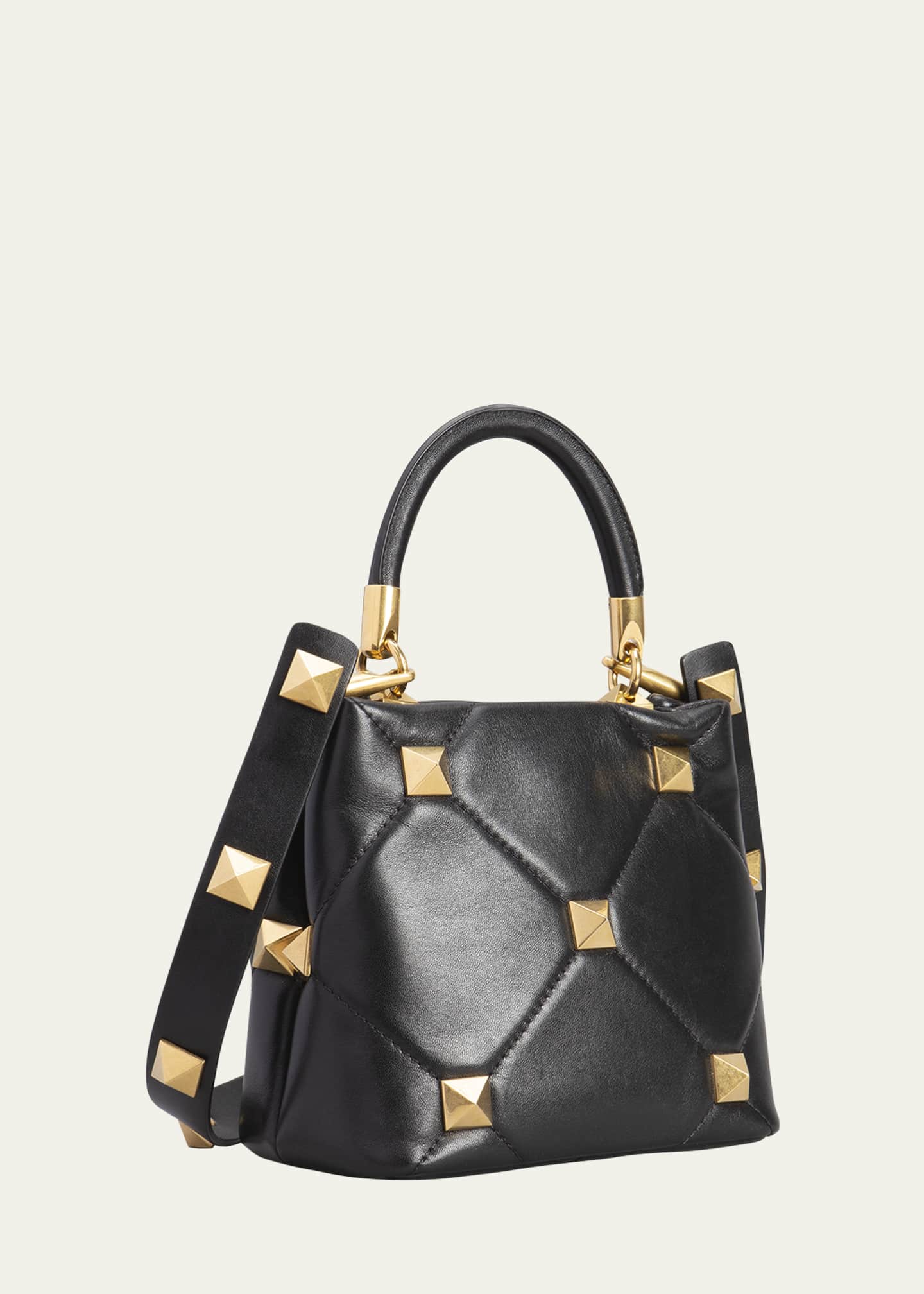 Valentino Garavani Roman Stud Small Quilted TopHandle Bag Bergdorf