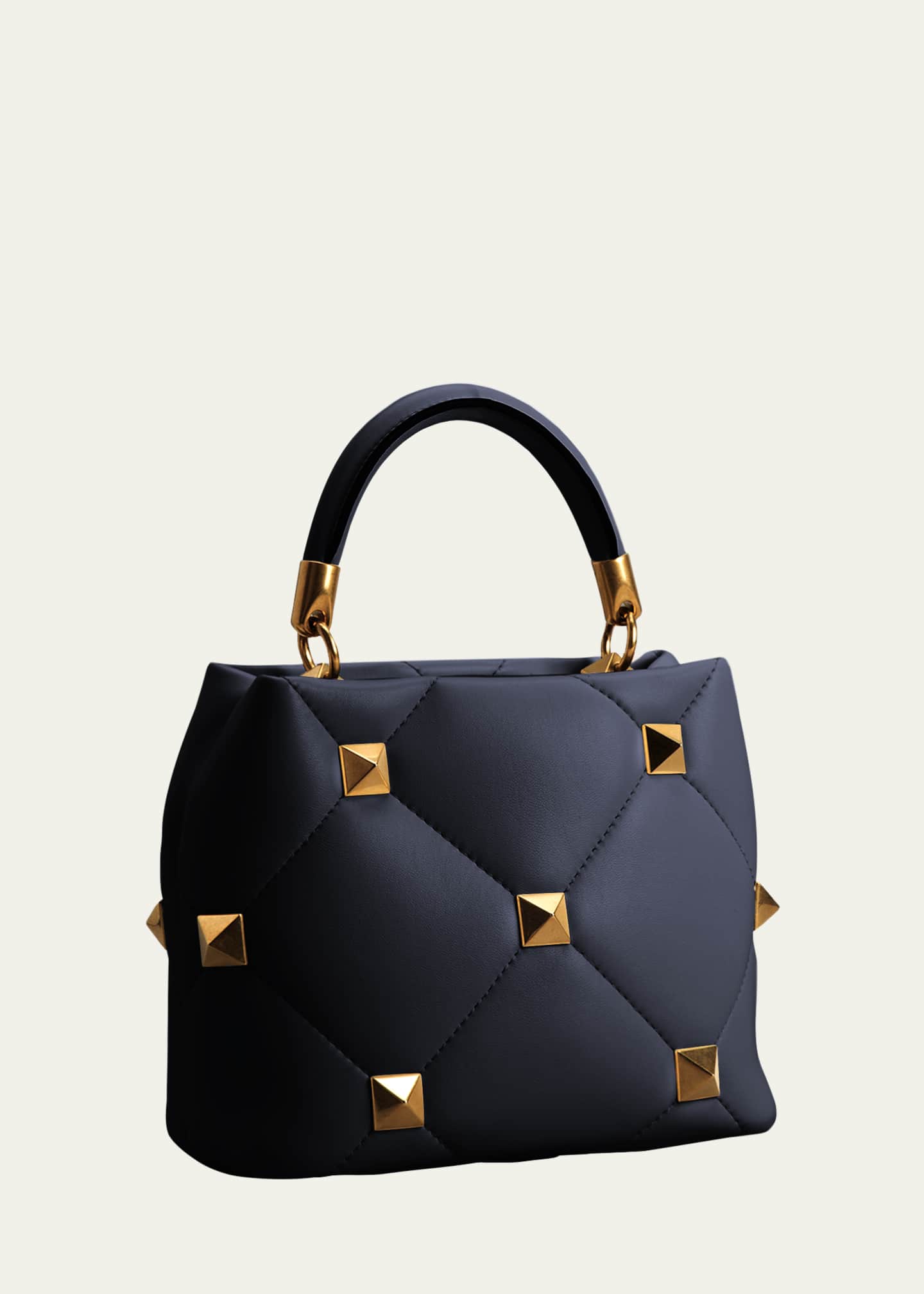 Valentino Garavani Roman Stud Small Quilted TopHandle Bag Bergdorf