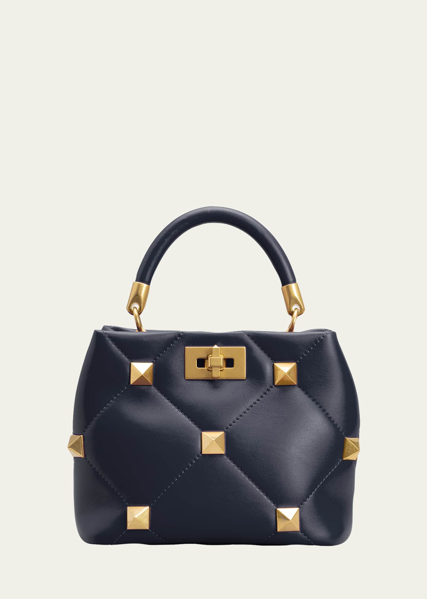 Valentino Garavani Roman Stud Small Quilted TopHandle Bag Bergdorf