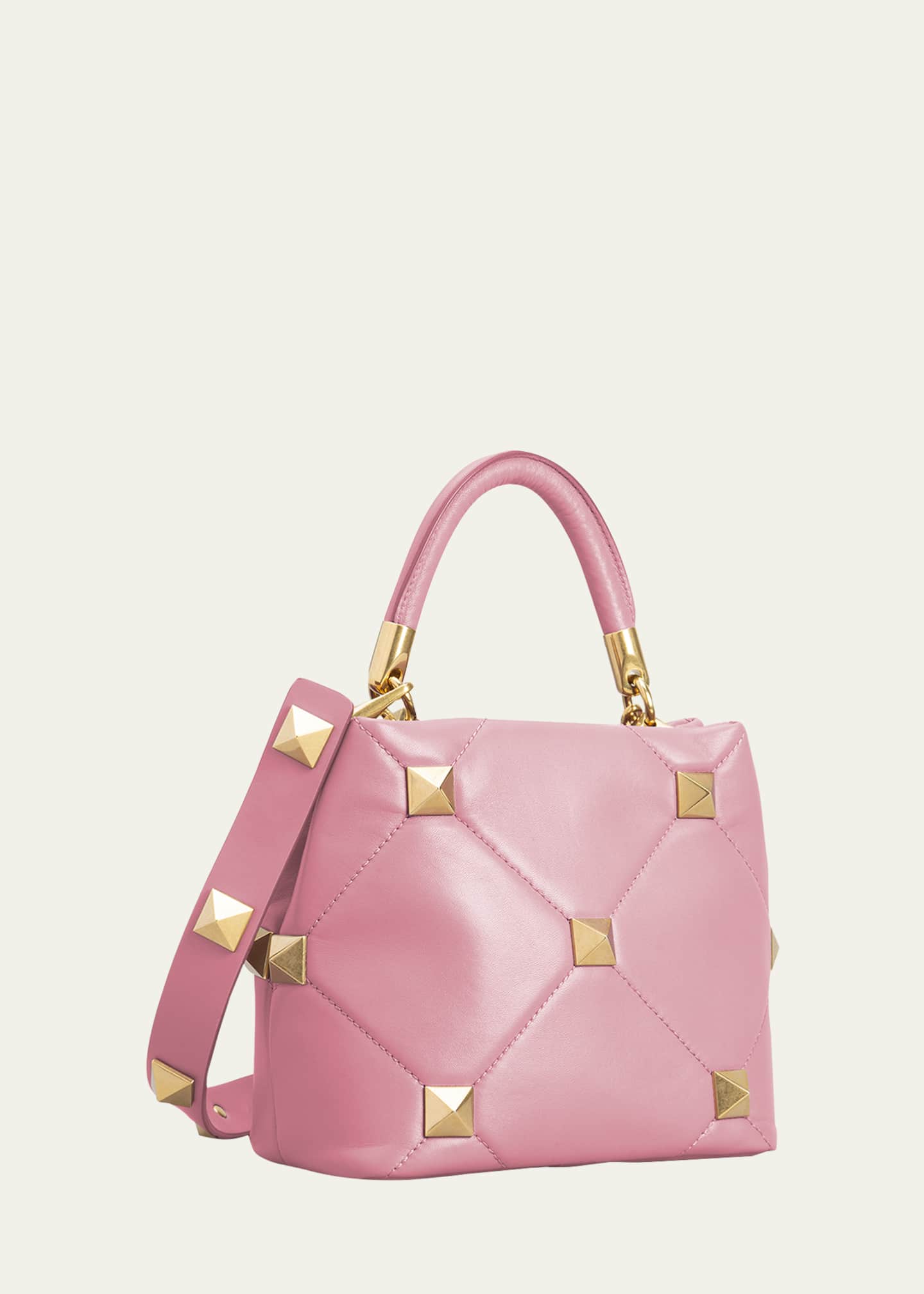 Valentino Garavani Roman Stud Small Quilted TopHandle Bag Bergdorf