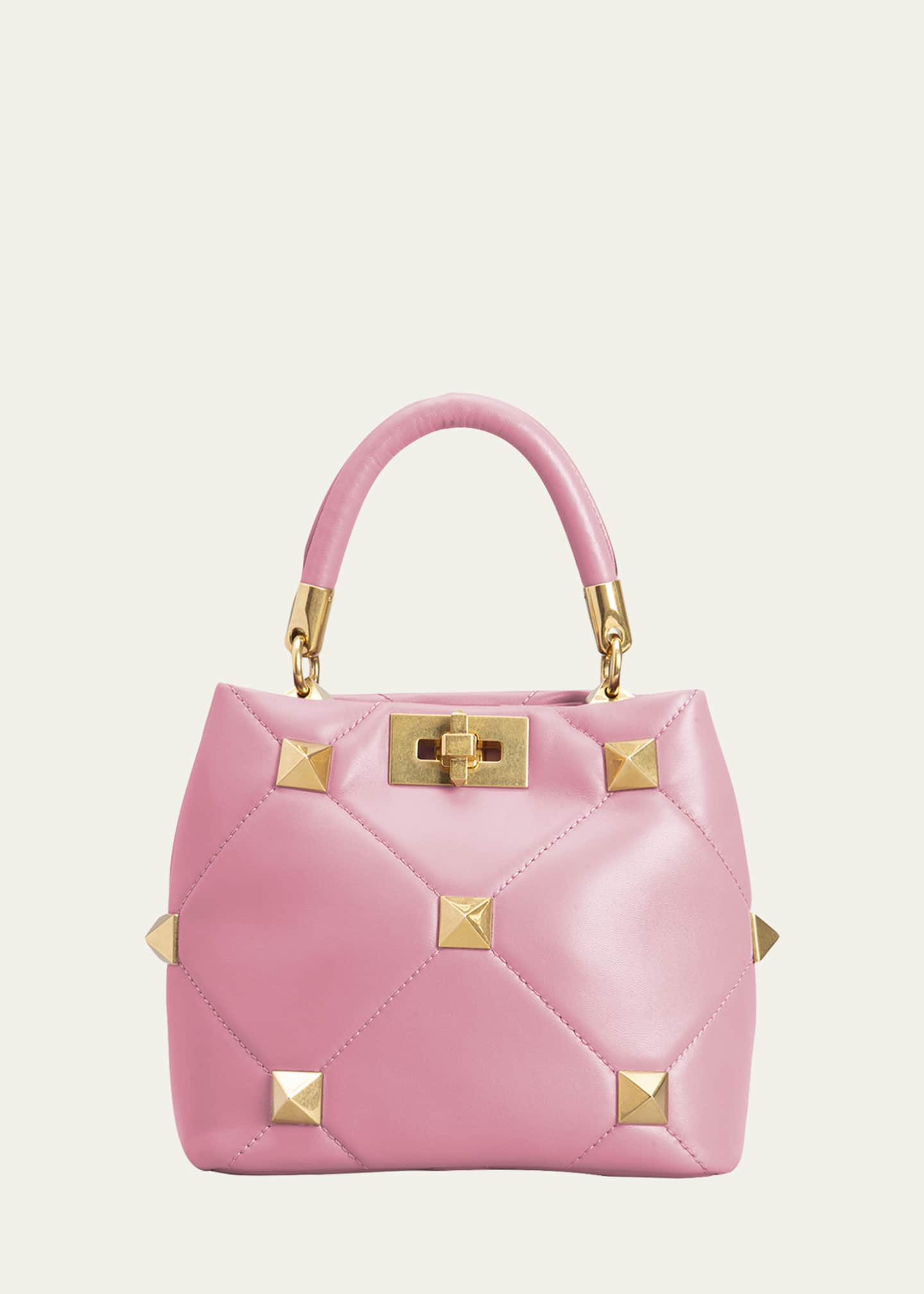 Valentino Garavani Roman Stud Small Quilted TopHandle Bag Bergdorf