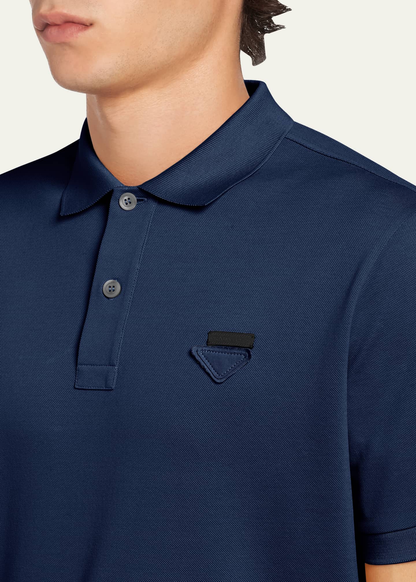 Prada pique polo shirt best sale