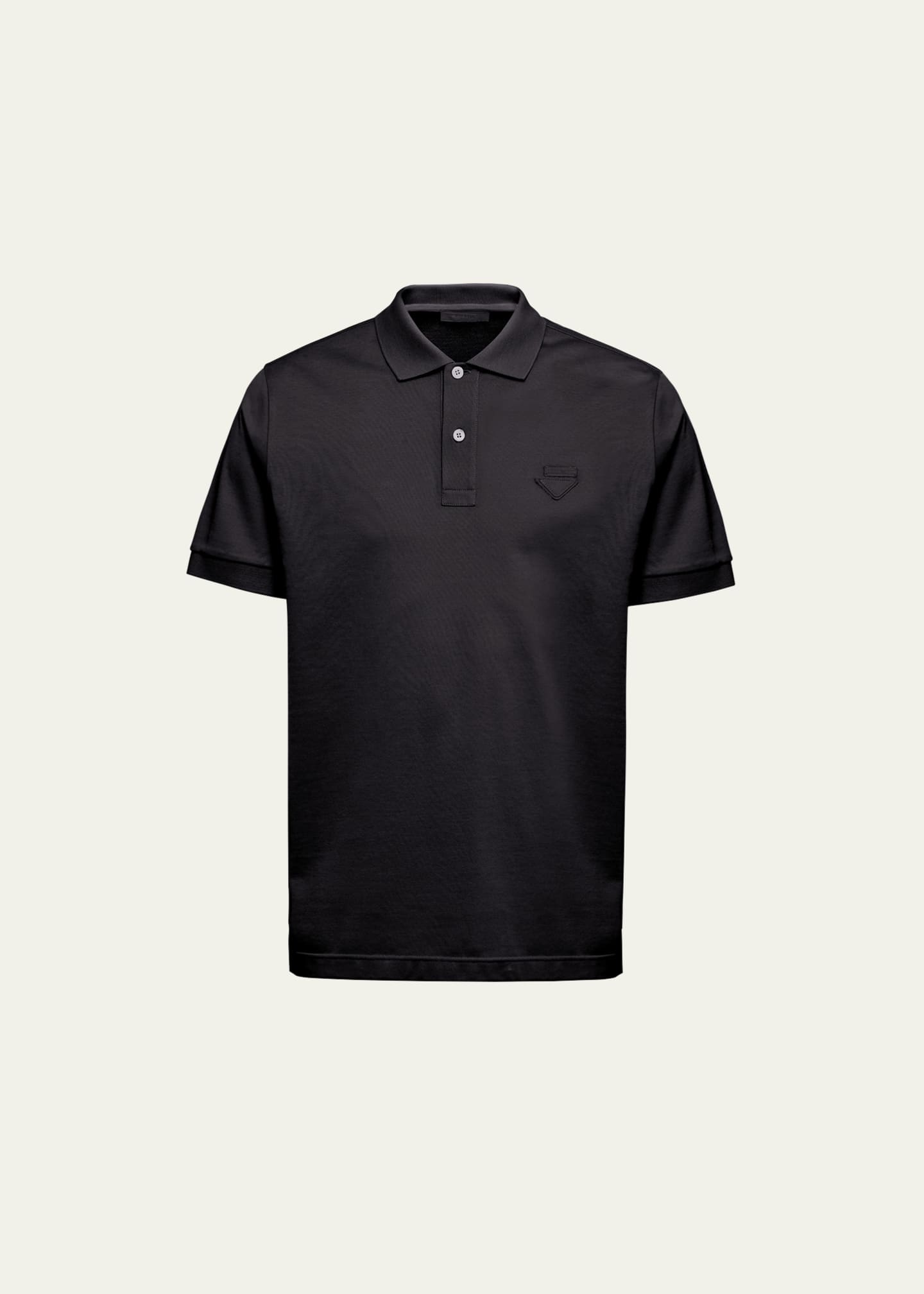 Prada Men s Slim Pique Knit Logo Polo Bergdorf Goodman
