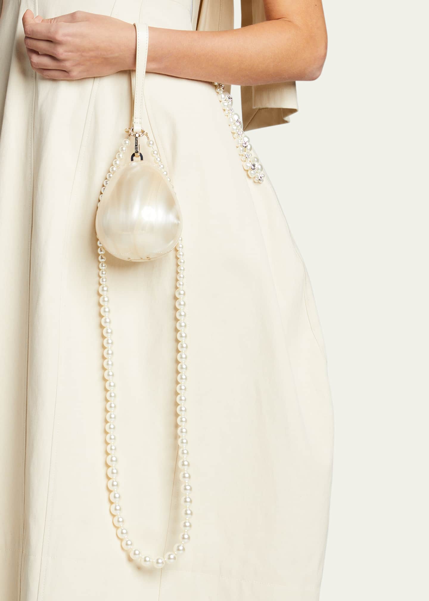 Simone Rocha Pearl Egg Acrylic Wristlet Bag Bergdorf Goodman