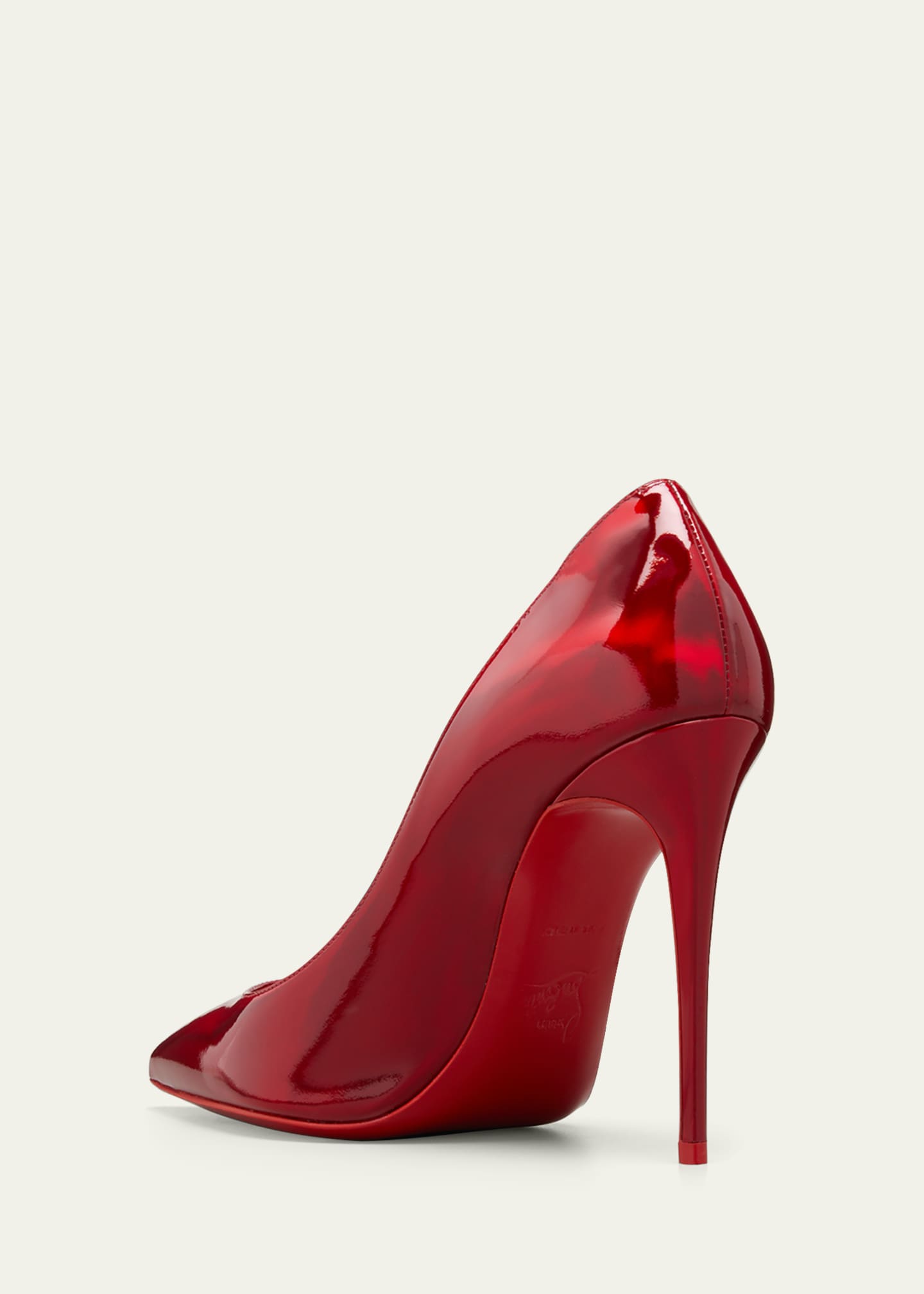Christian Louboutin Kate Patent Pointed-Toe Red Sole High-Heel Pumps ...