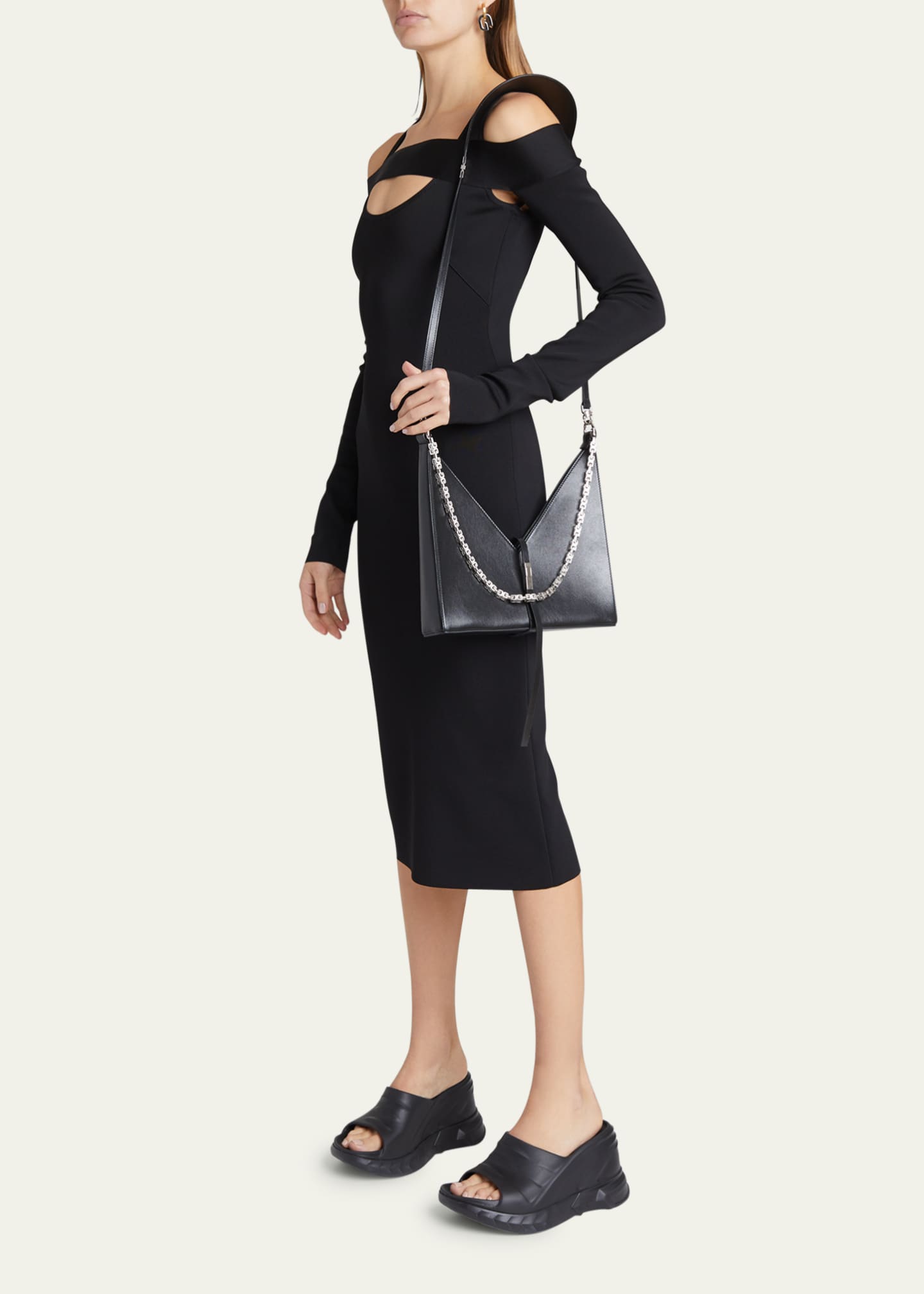 Givenchy Givenchy Women's Black Leather Shoulder Bag - Stylemyle