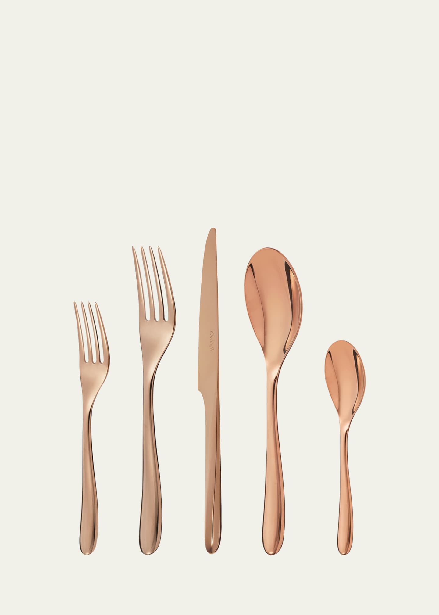 CHRISTOFLE　フォーク 5本セット Christofle Lame de Christofle Copper 5-Piece Flatware Set