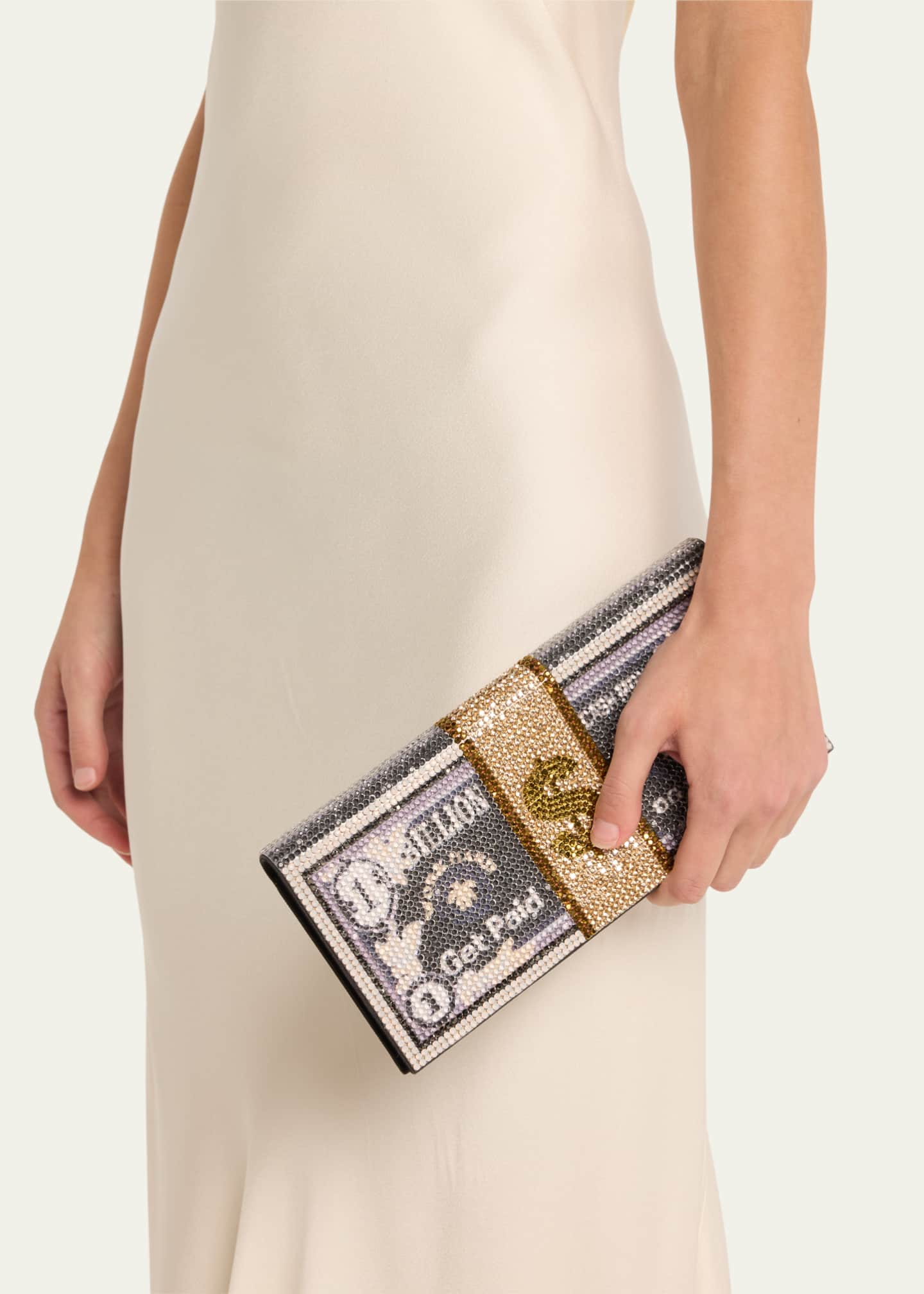 Judith Leiber Couture Billions Envelope Crystal Clutch Bag