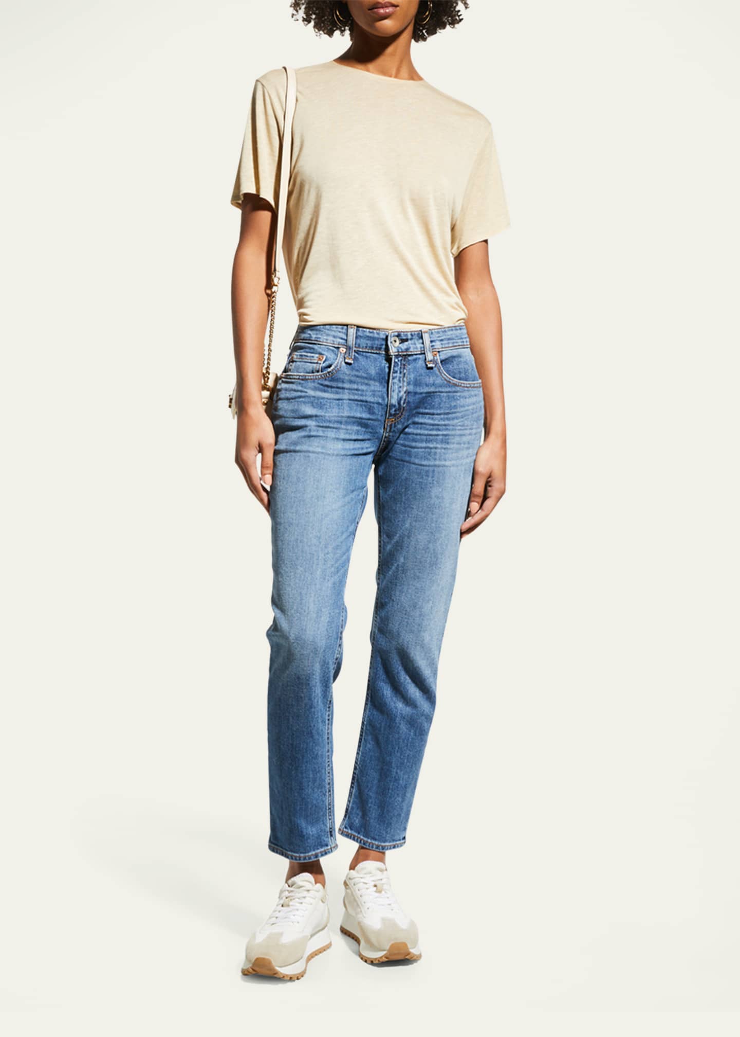Rag & Bone Dre Low-Rise Slim Boyfriend Ankle Jeans Image 2 of 7