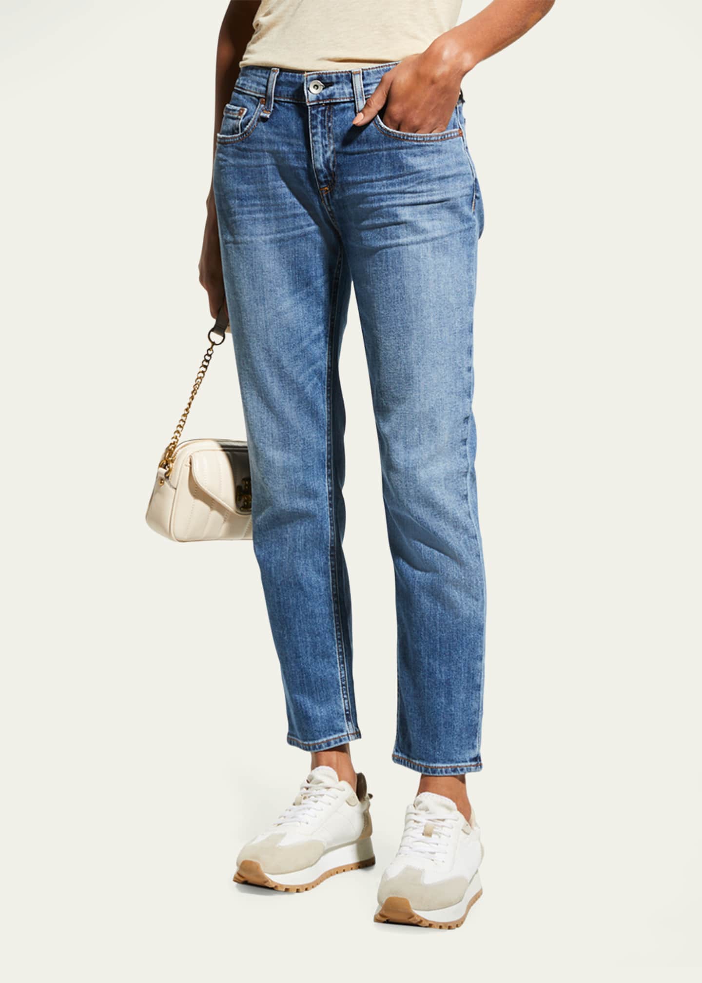 Rag & Bone Dre Low-Rise Slim Boyfriend Ankle Jeans Image 4 of 7