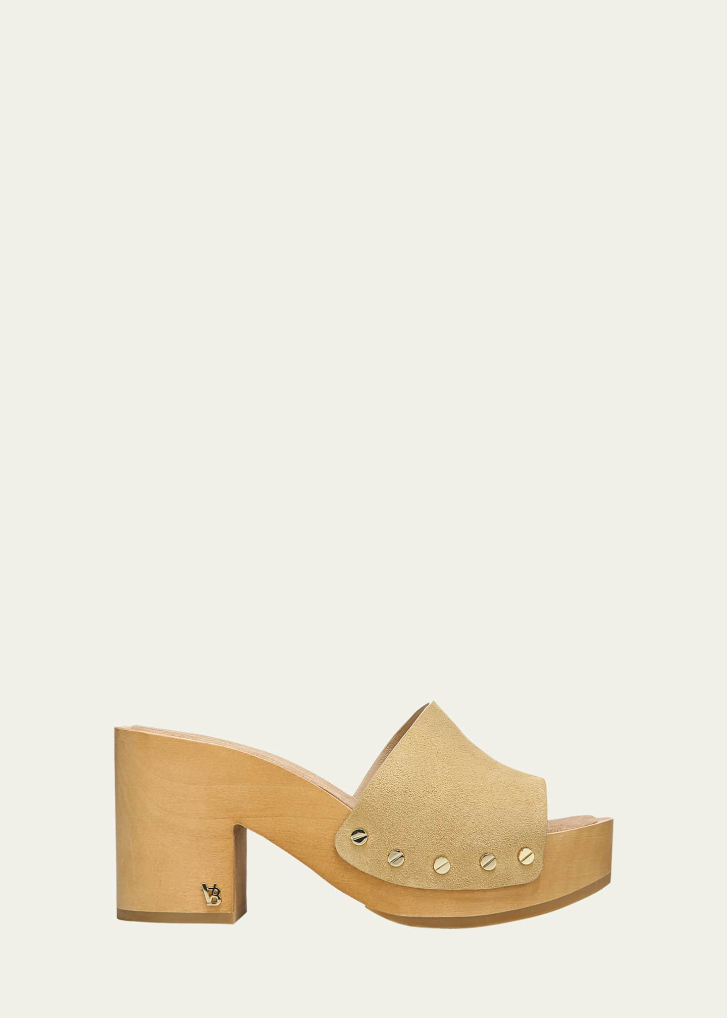 Veronica Beard Hannalee Suede Clog Sandals - Bergdorf Goodman