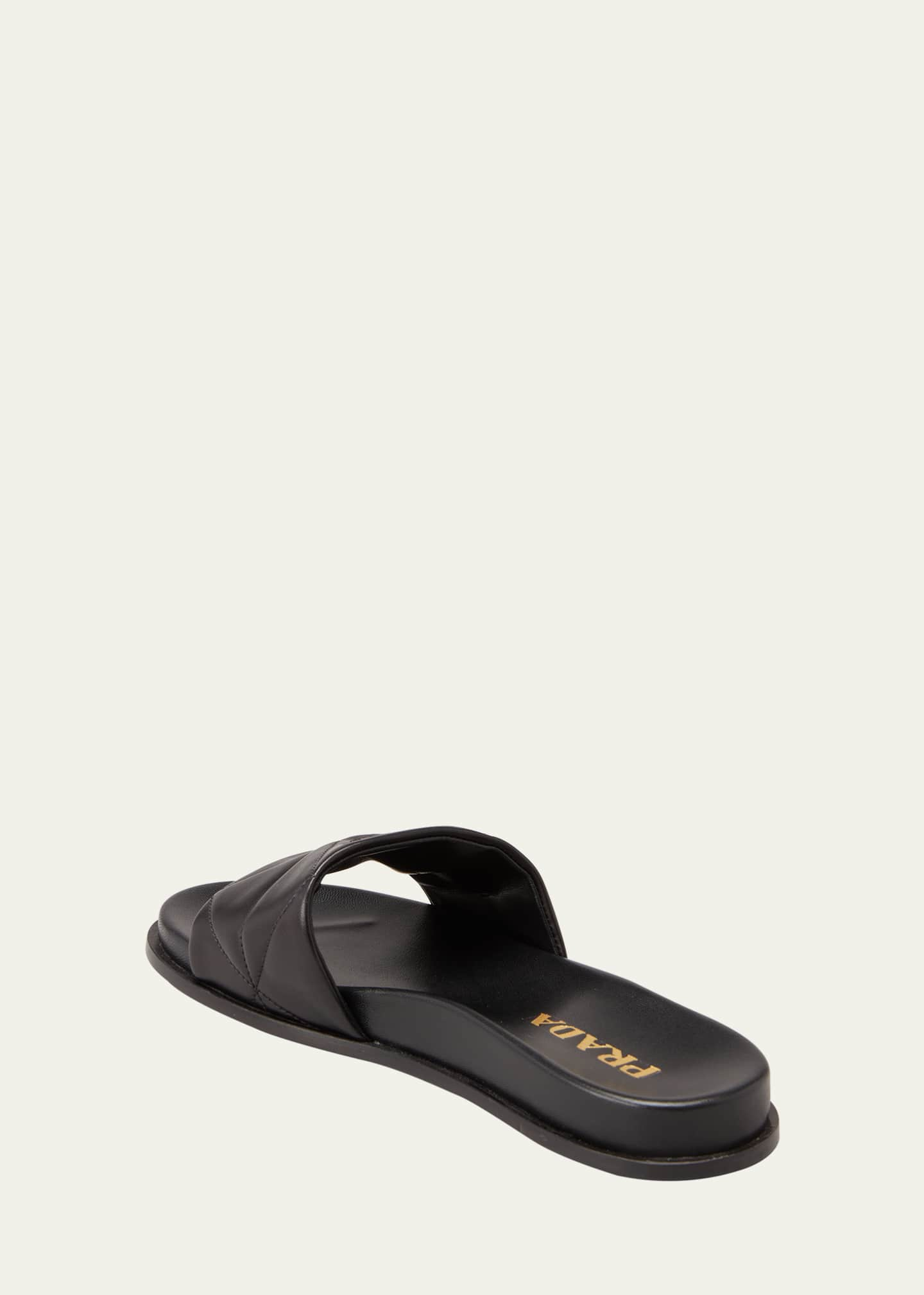 Prada Quilted Leather Pool Sandals - Bergdorf Goodman