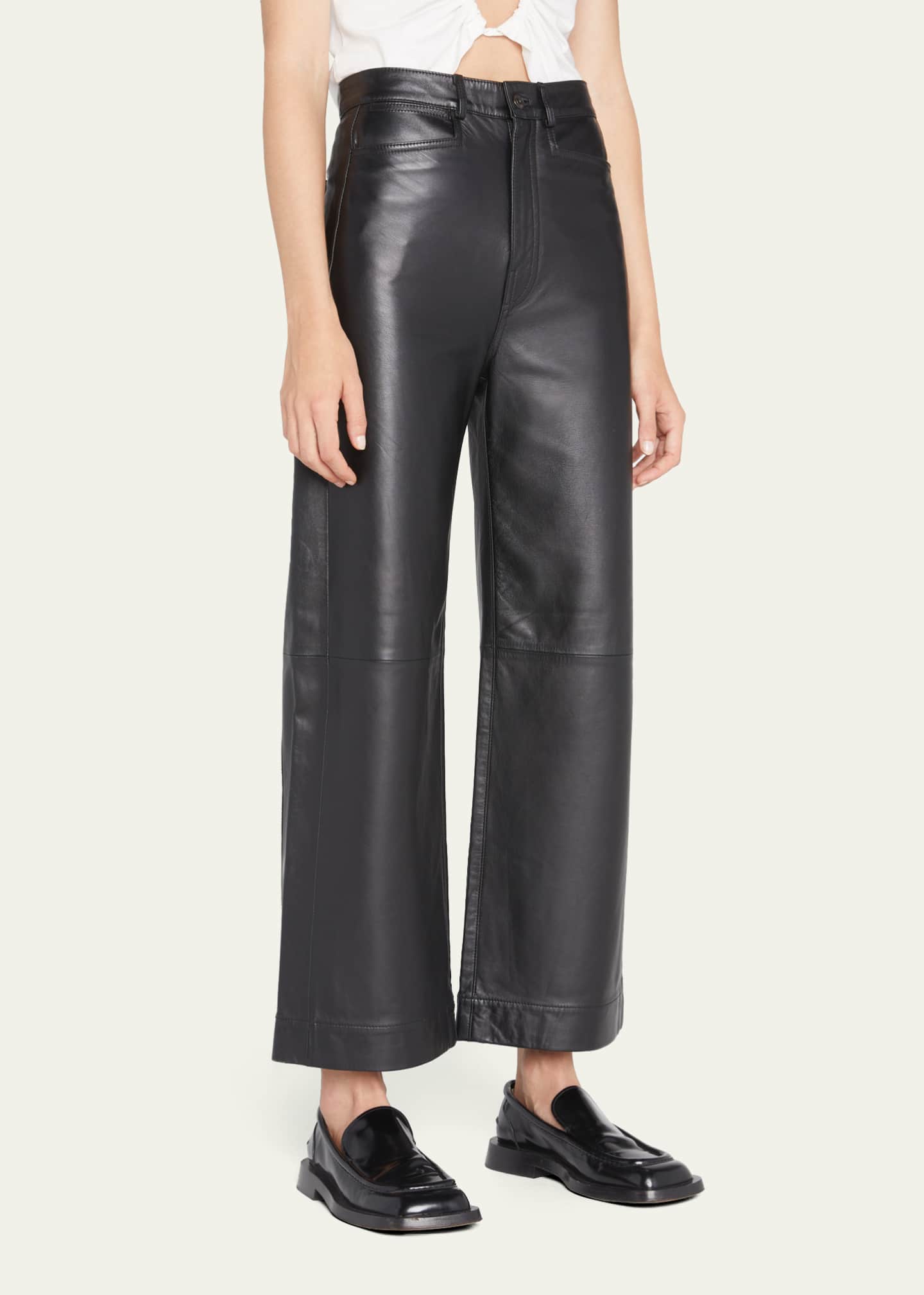 Proenza Schouler White Label Lightweight Leather Culottes - Bergdorf ...