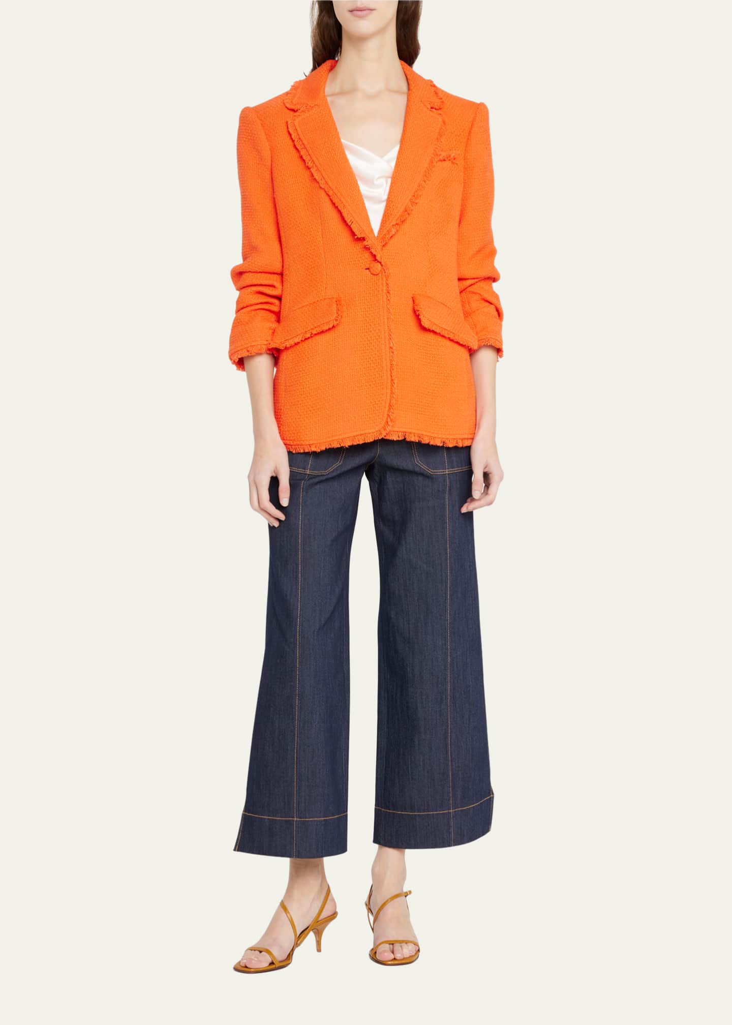Cinq a Sept Benji Wide-Leg Denim Pants Image 2 of 5