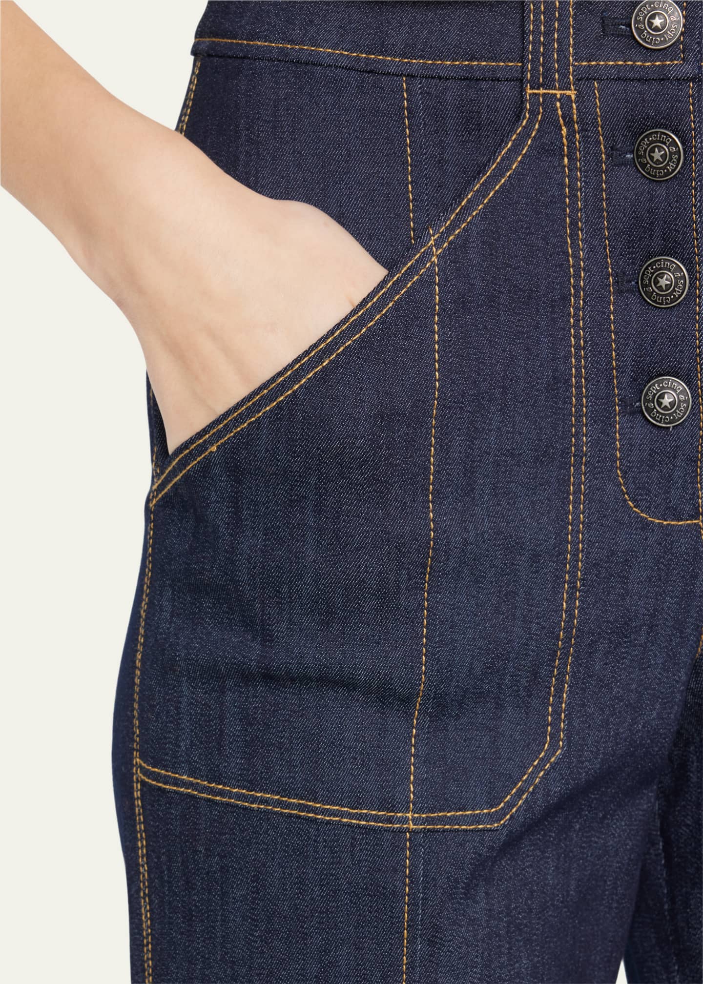 【DISCERNMENT】Bemiti wide strap denim pants DISCERNMENT】Bemiti wide strap denim pants (DISCERNMENT
