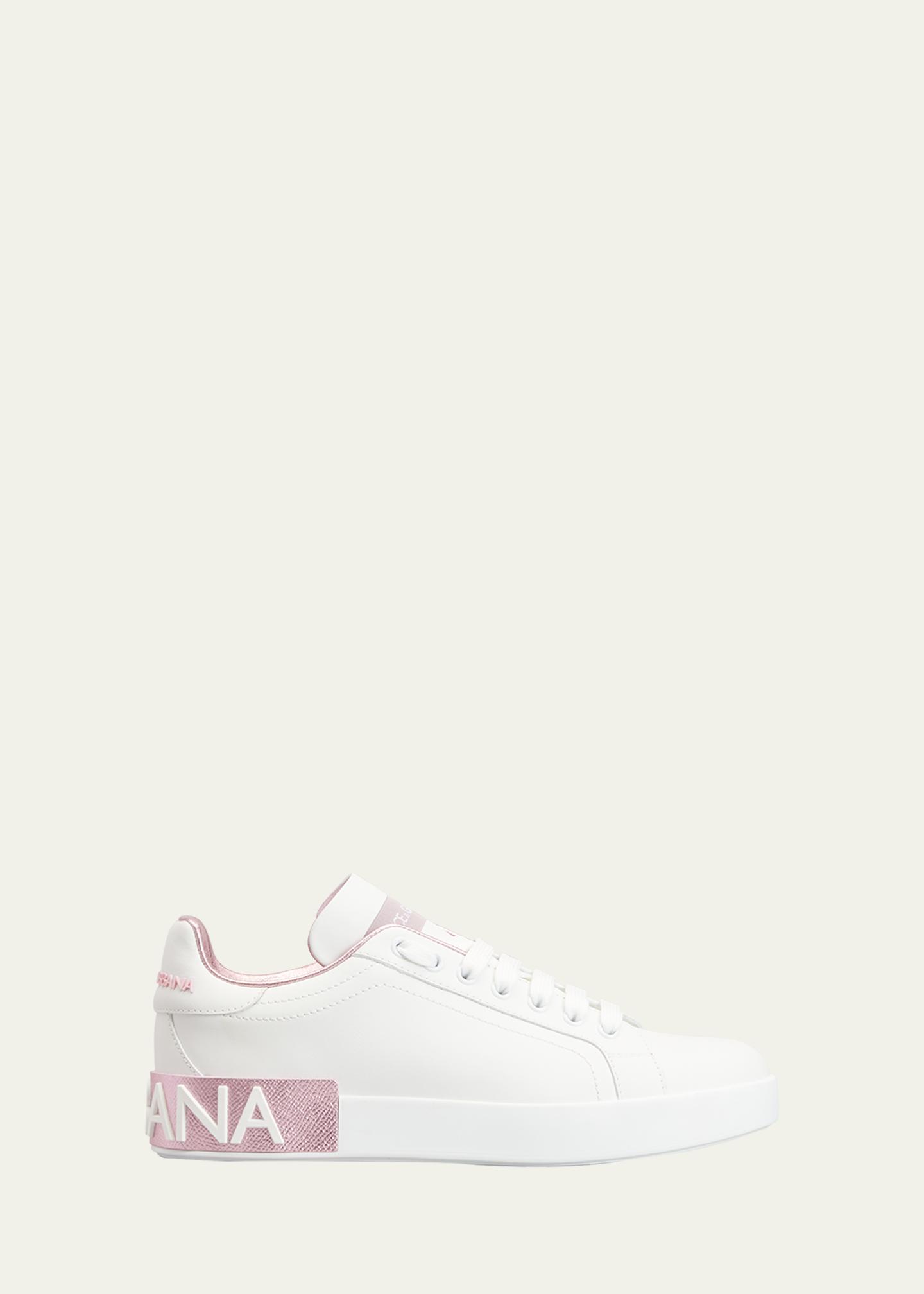 Dolce&Gabbana Portofino Bicolor Logo Low-Top Sneakers - Bergdorf