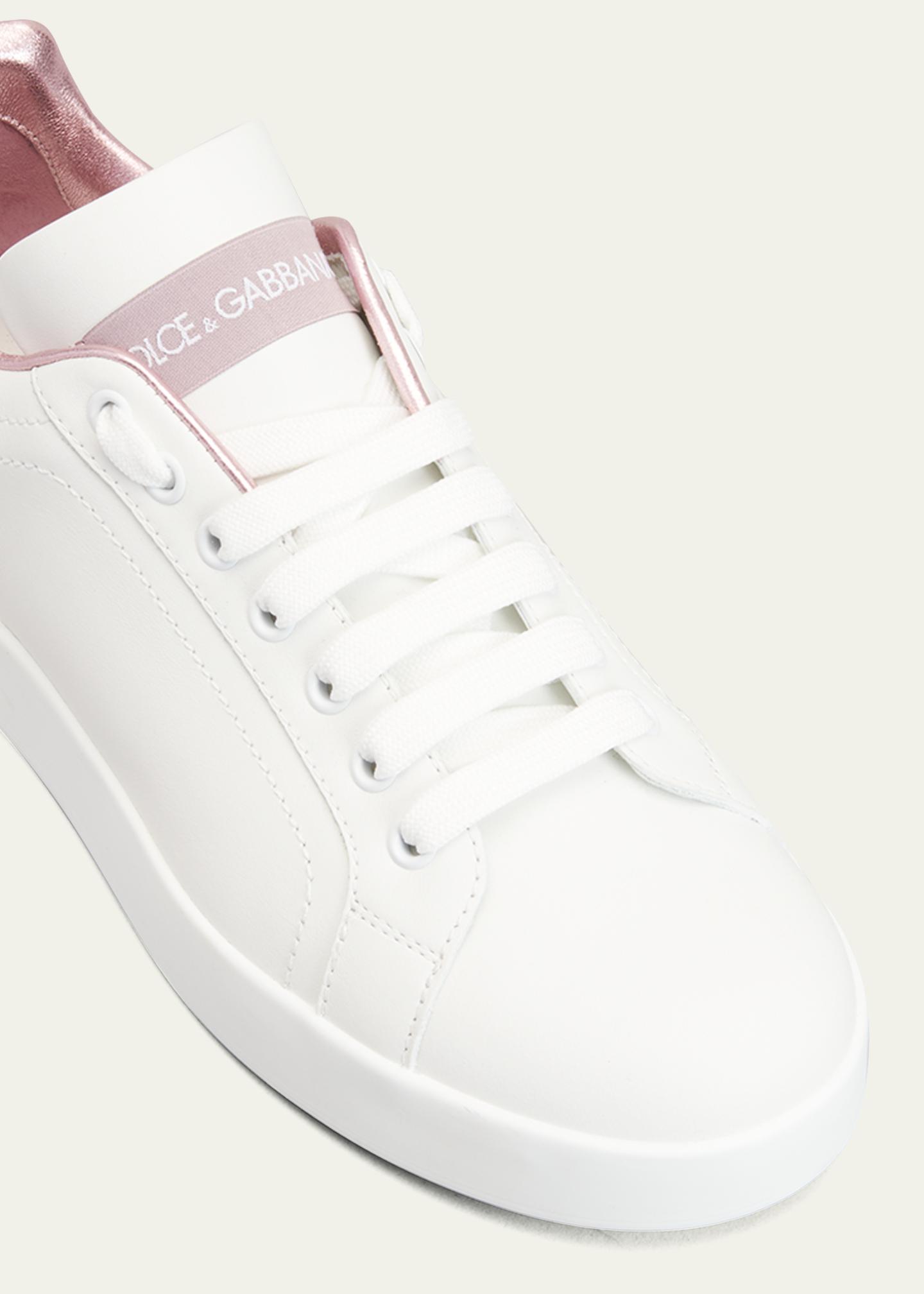 Dolce&Gabbana Portofino Bicolor Logo Low-Top Sneakers - Bergdorf 