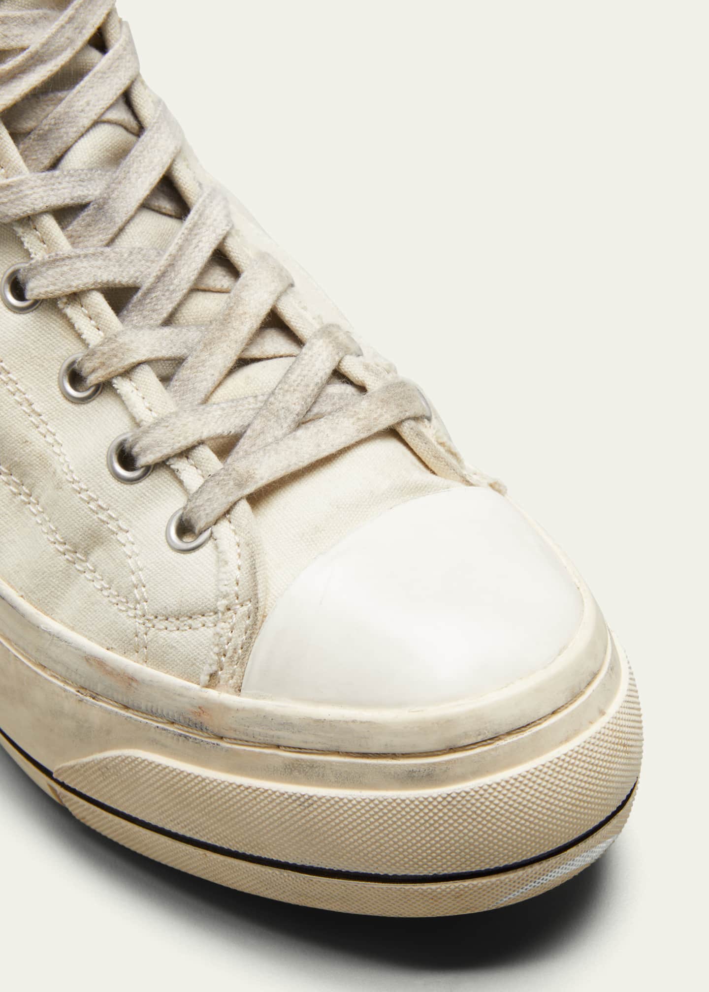 R13 Worn Canvas HighTop Platform Sneakers Bergdorf Goodman
