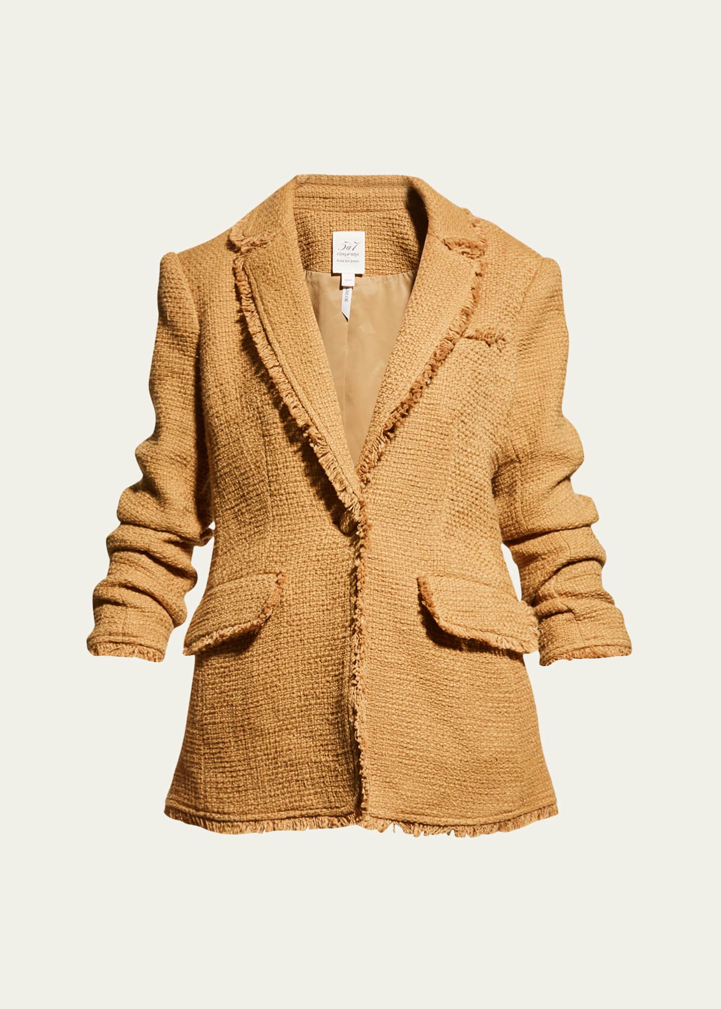 Cinq À Sept Khloe Boucle Blazer In Sahara