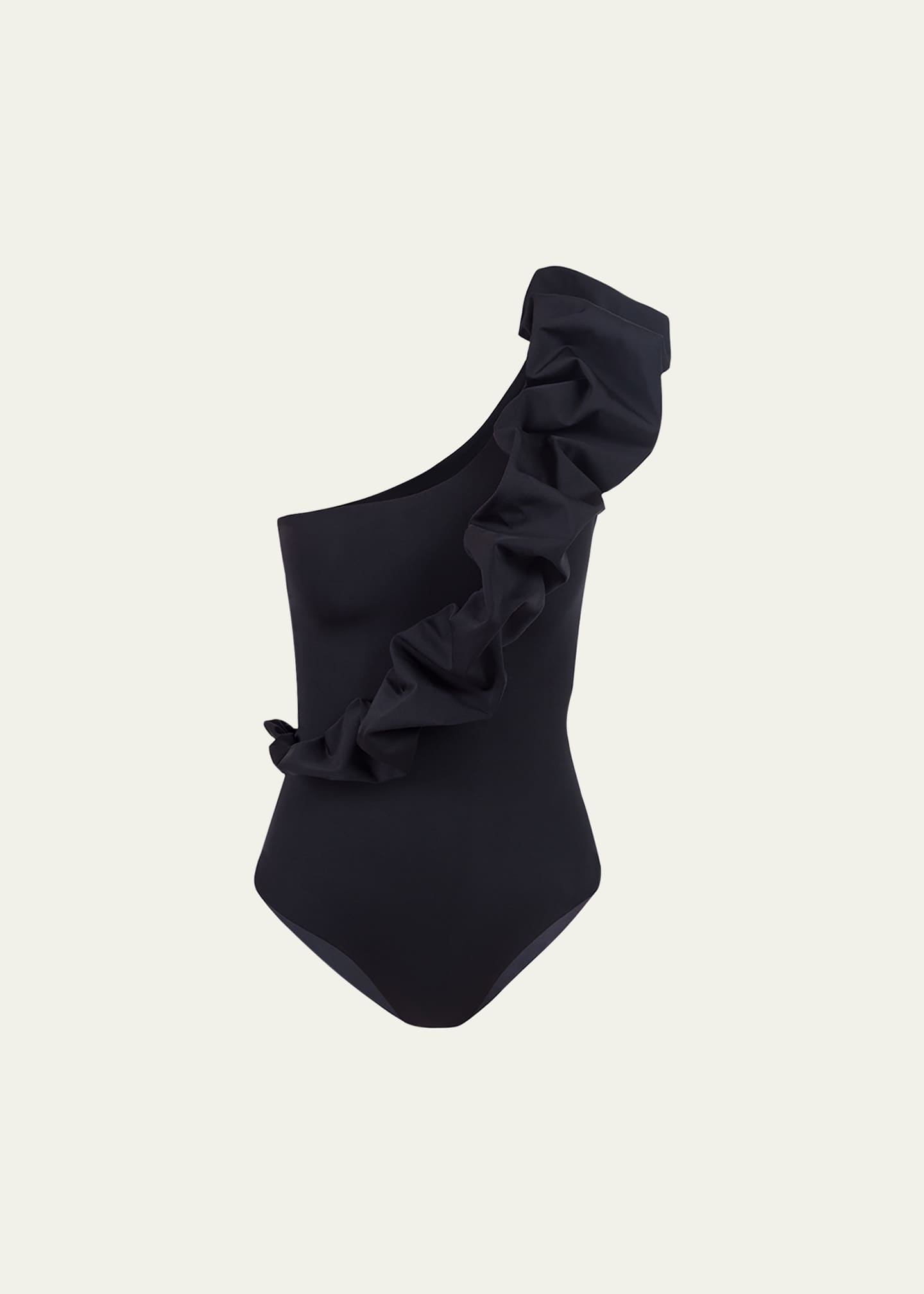 MAYGEL CORONEL Elena Puffy-Trim One-Piece Swimsuit