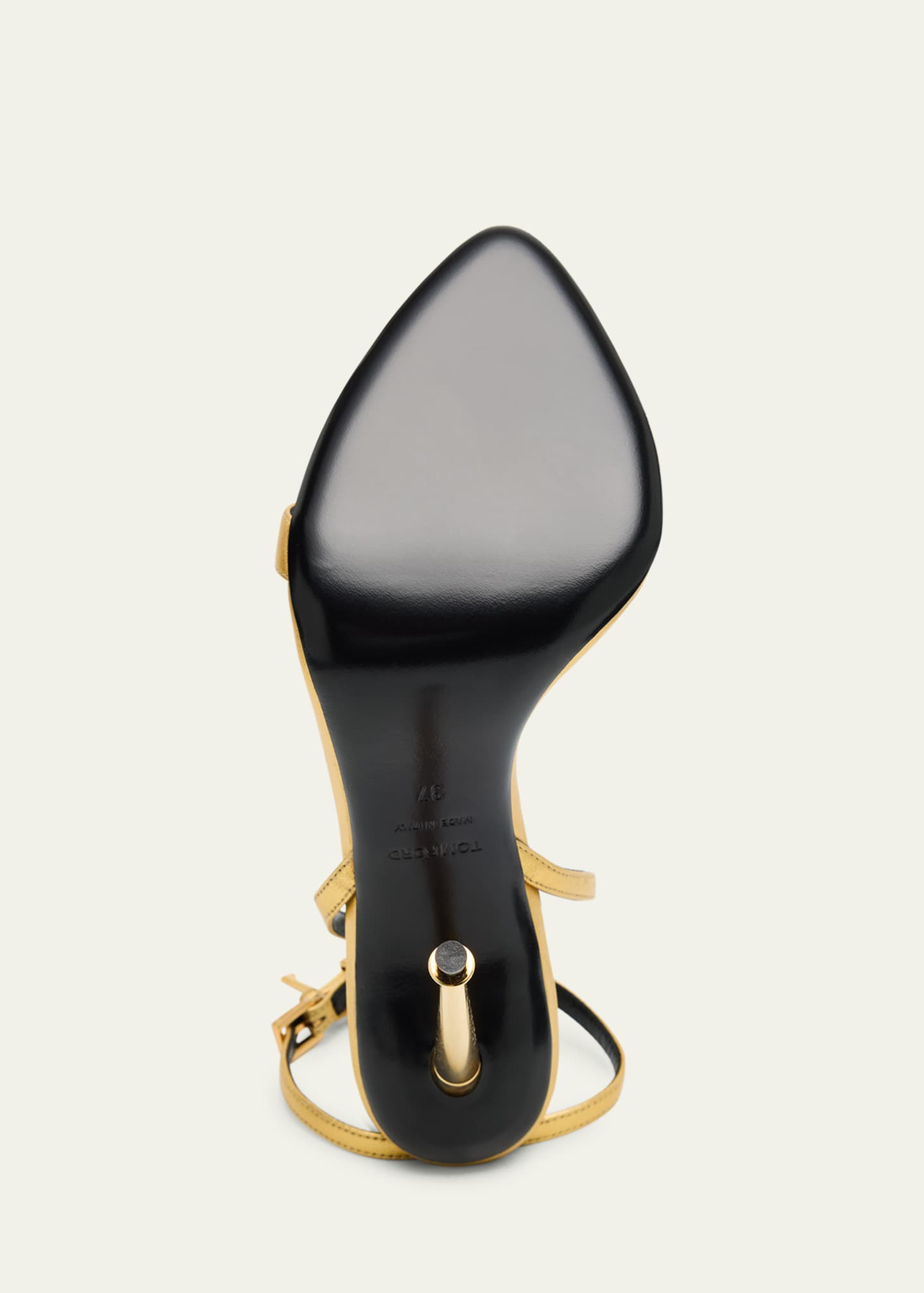 TOM FORD Lock Metallic Stiletto Sandals Image 6 of 7