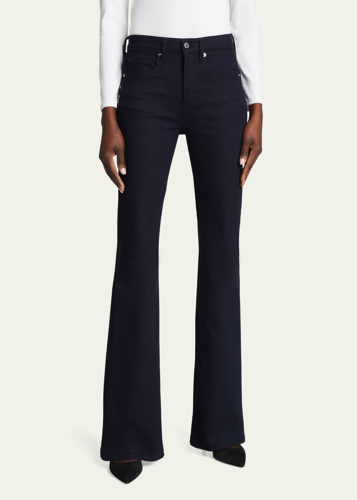 Veronica Beard Beverly High-Rise Skinny Flare Jeans Image 4 of 5