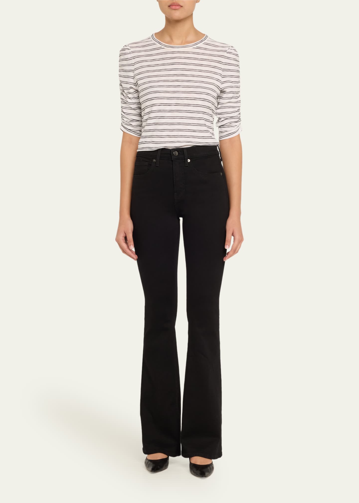 Veronica Beard Beverly High-Rise Skinny Flare Jeans Image 2 of 5