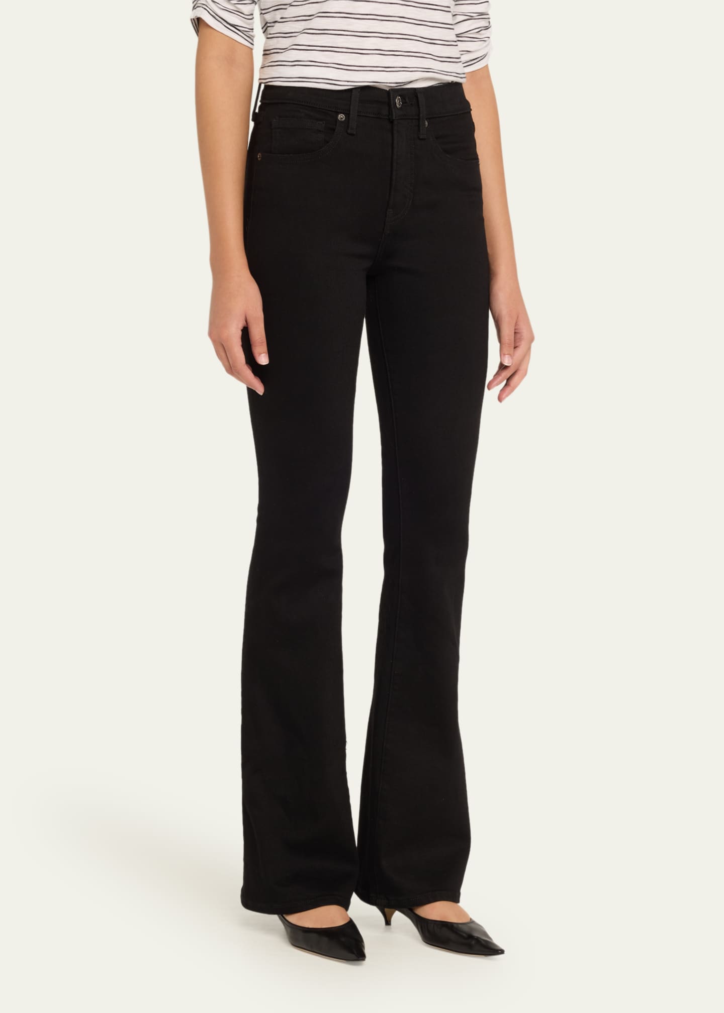 Veronica Beard Beverly High-Rise Skinny Flare Jeans Image 4 of 5