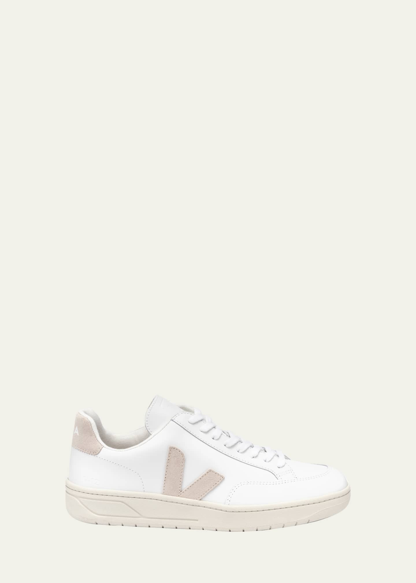 VEJA V12 Mixed Leather Court Sneakers - Bergdorf Goodman