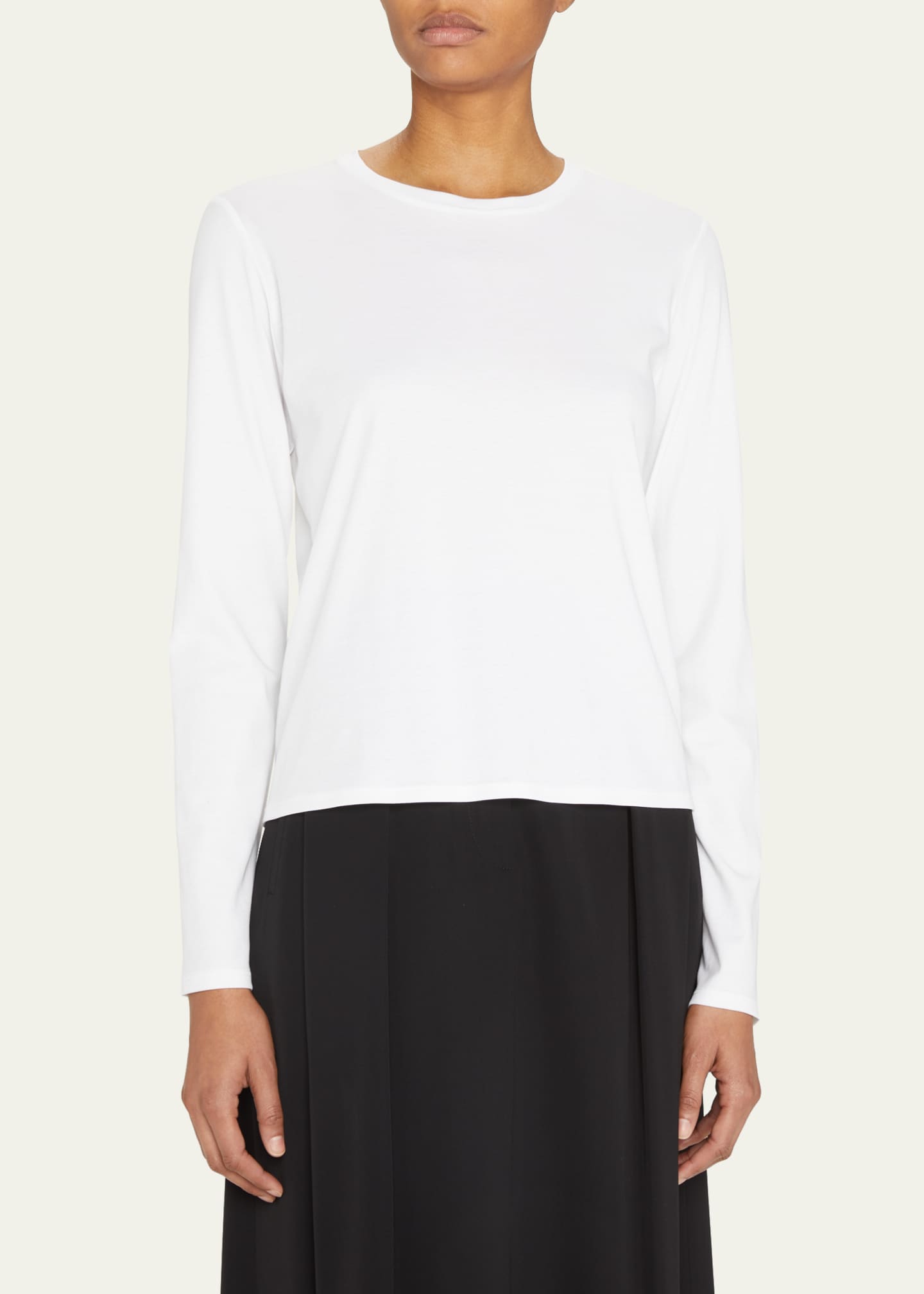 THE ROW Sherman Long-Sleeve Cotton Tee - Bergdorf Goodman