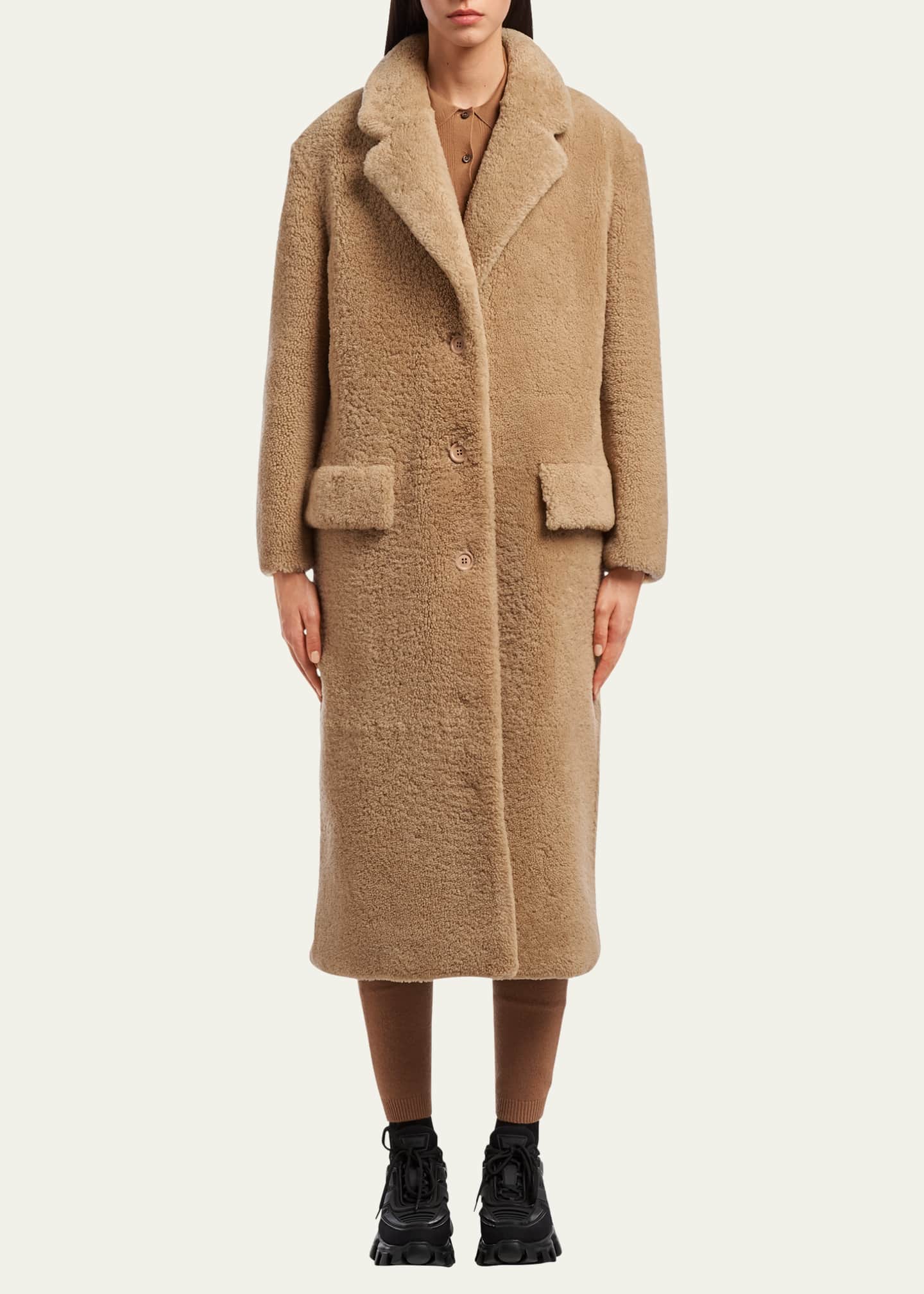 Prada shearling coat best sale
