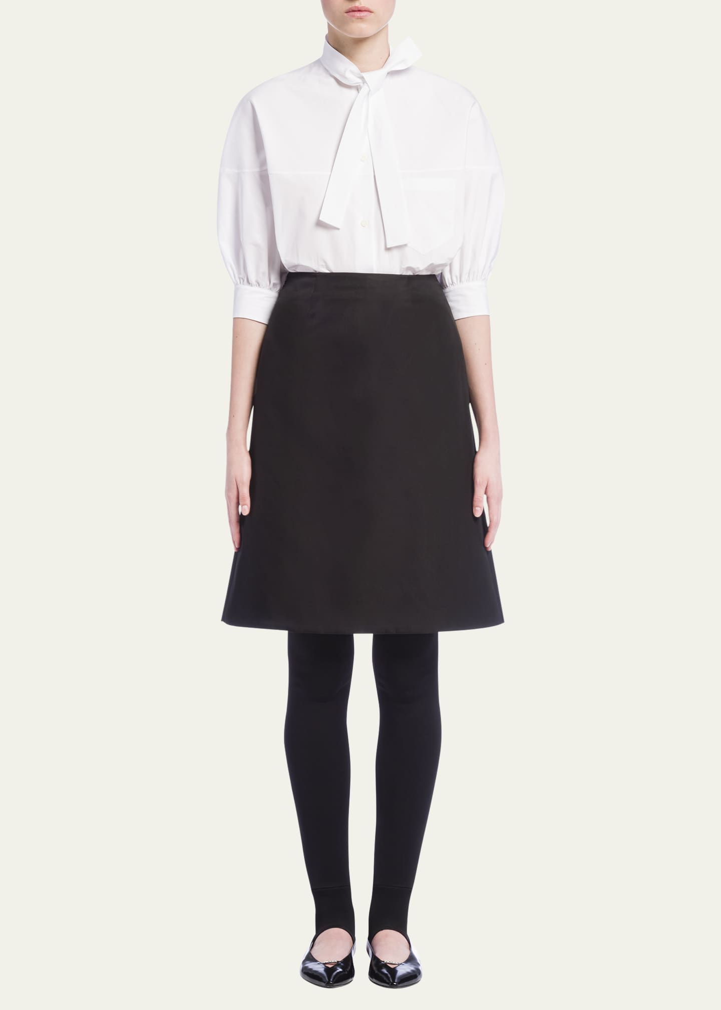 Prada Re-Nylon Solid A-Line Skirt - Bergdorf Goodman