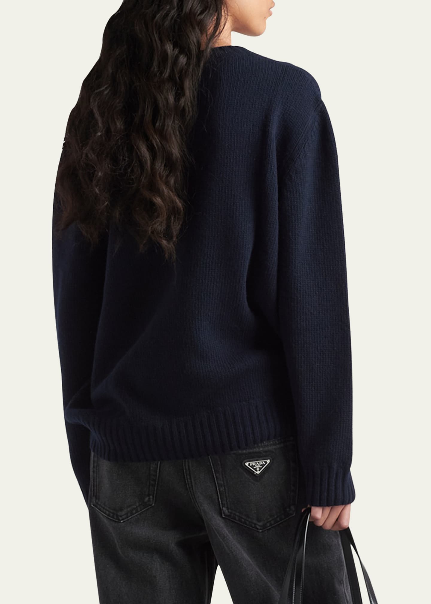 Prada Logo Wool-Cashmere Sweater