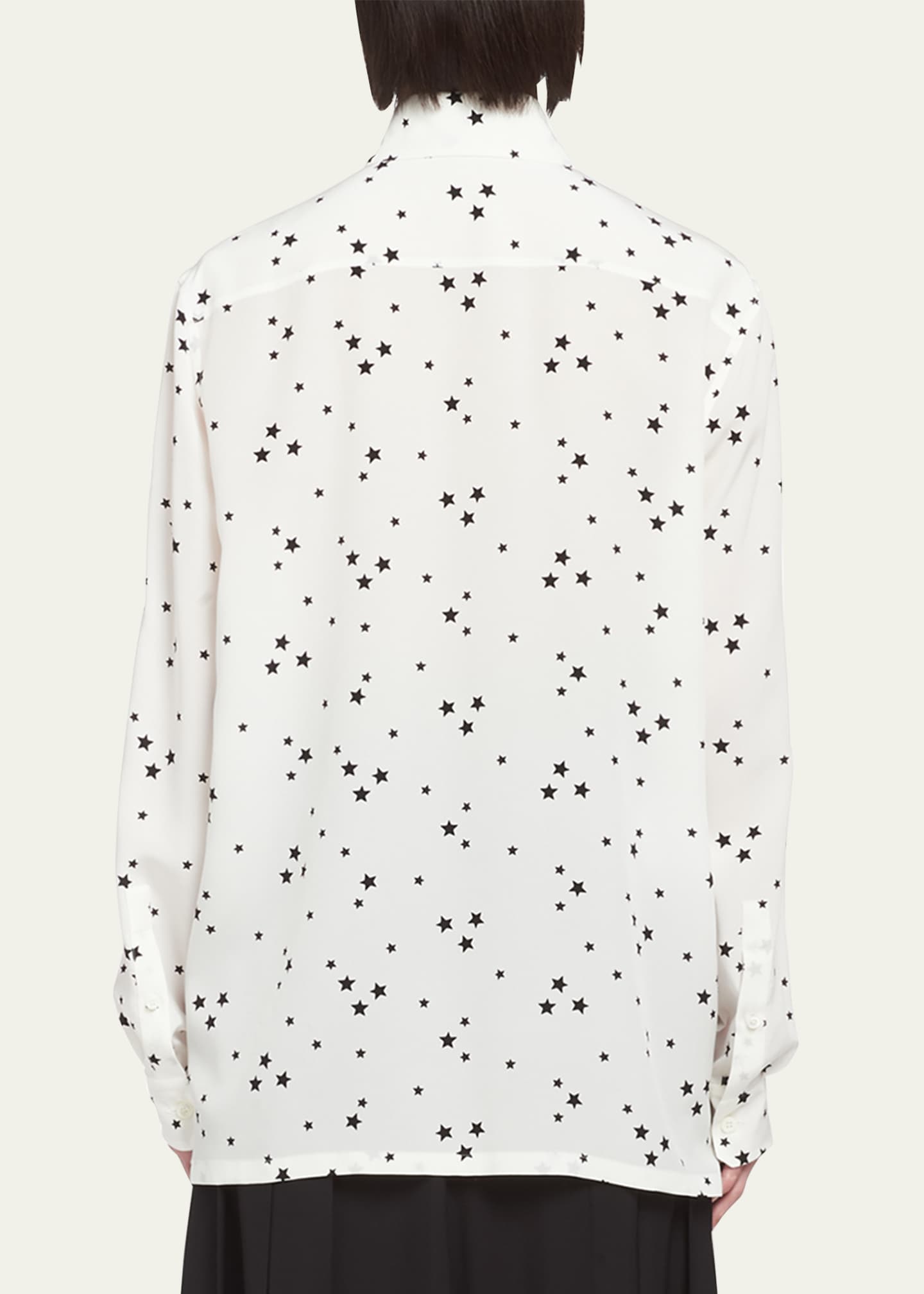 Prada Printed Crepe De Chine Blouse Image 3 of 5